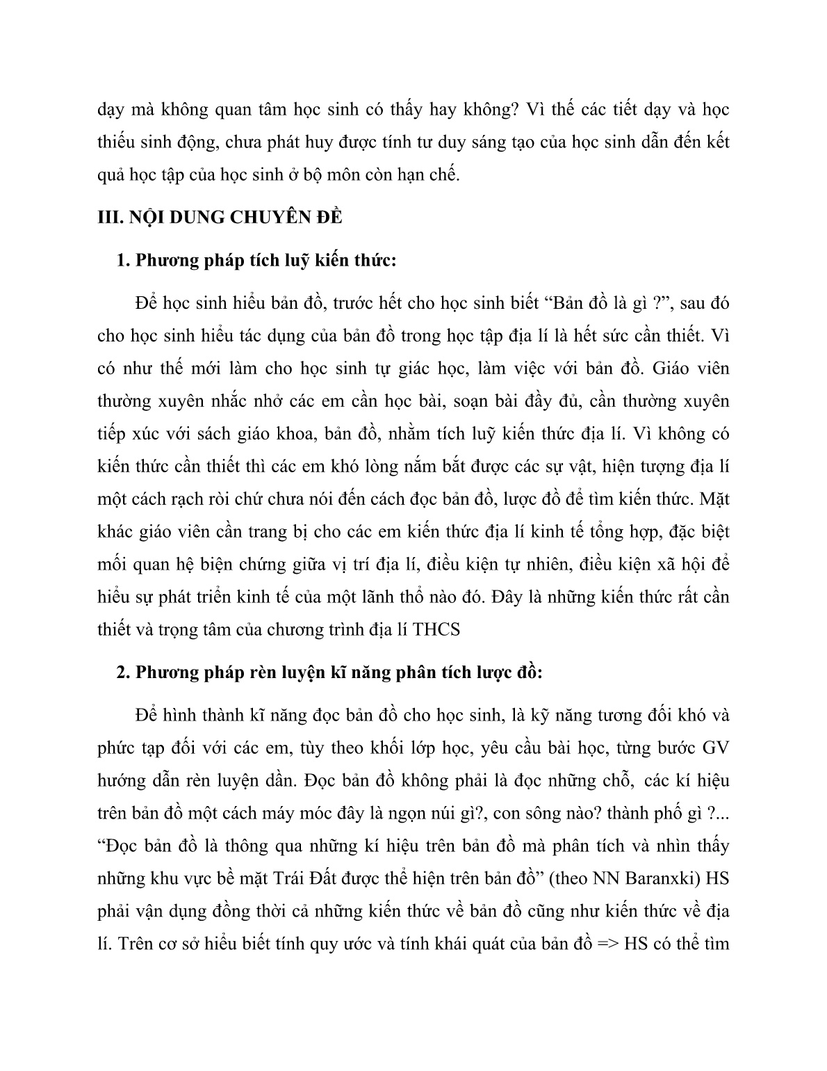 Sáng kiến kinh nghiệm Phương pháp phân tích lược đồ phục vụ cho dạy môn địa lí ở trường THCS trang 3