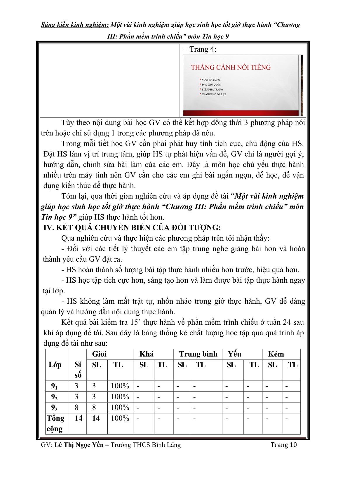 SKKN Một vài kinh nghiệm giúp học sinh học tốt giờ thực hành Chương III: Phần mềm trình chiếu môn Tin học 9 trang 10 SKKN Một vài kinh nghiệm giúp học sinh học tốt giờ thực hành Chương III: Phần mềm trình chiếu môn Tin học 9 trang 10