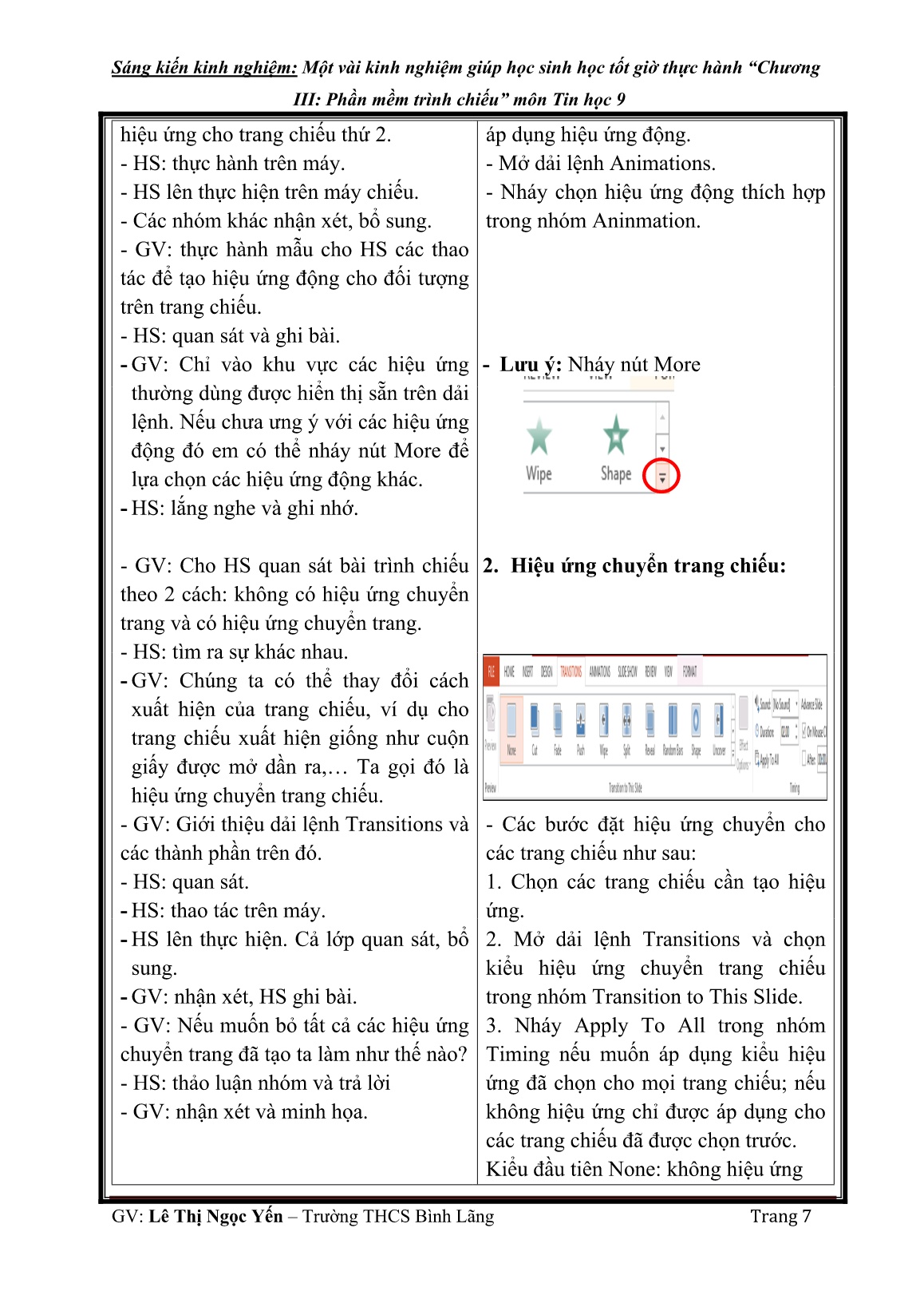 SKKN Một vài kinh nghiệm giúp học sinh học tốt giờ thực hành Chương III: Phần mềm trình chiếu môn Tin học 9 trang 7 SKKN Một vài kinh nghiệm giúp học sinh học tốt giờ thực hành Chương III: Phần mềm trình chiếu môn Tin học 9 trang 7