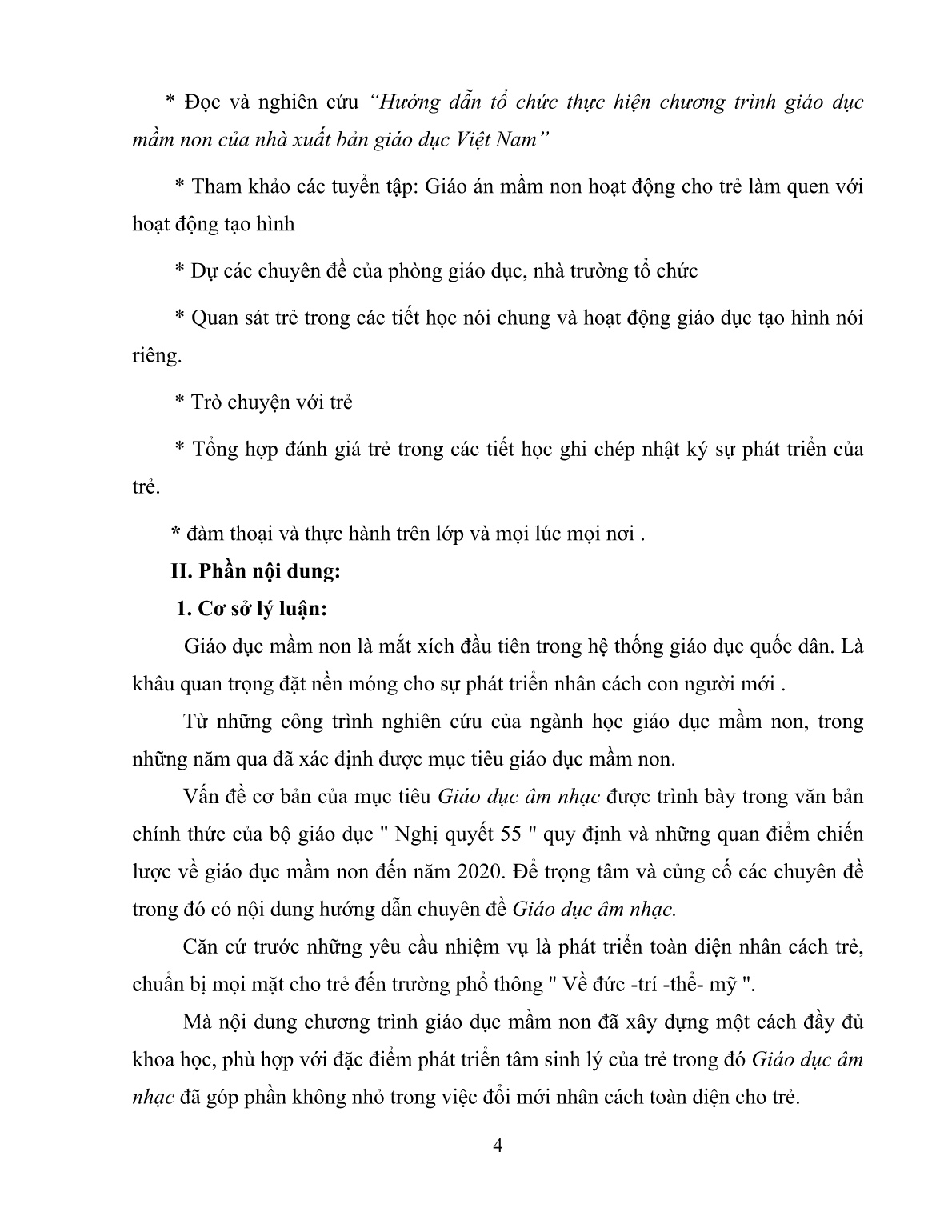 Sáng kiến kinh nghiệm Một số biện pháp nâng cao chất lượng giáo dục âm nhạc trong đời sống hằng ngày đối với trẻ 4-5 T trang 4