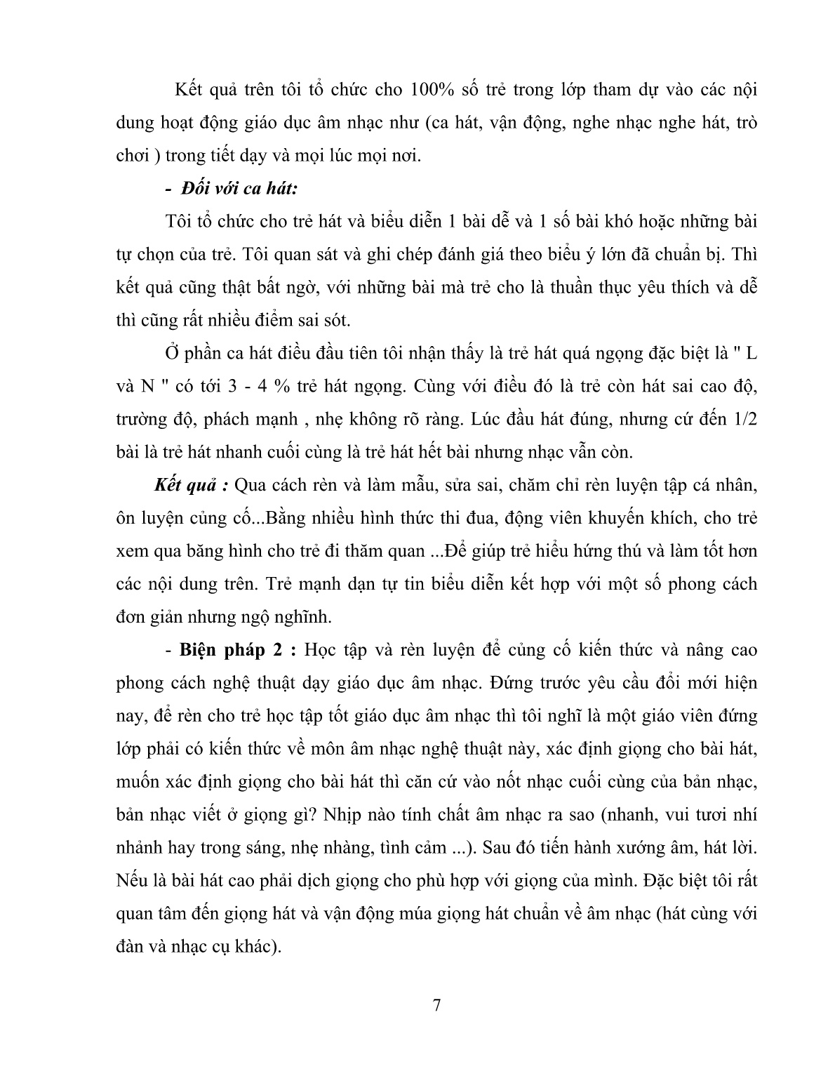 Sáng kiến kinh nghiệm Một số biện pháp nâng cao chất lượng giáo dục âm nhạc trong đời sống hằng ngày đối với trẻ 4-5 T trang 7