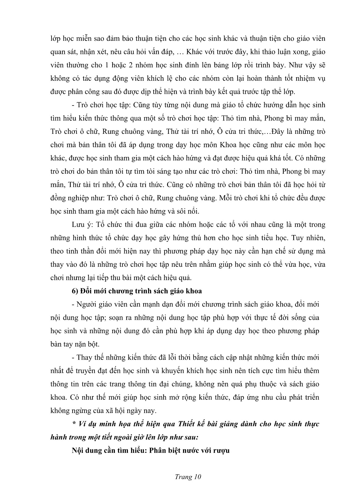 Sáng kiến kinh nghiệm Dạy Khoa học Lớp 4 theo phương pháp Bàn tay nặn bột sao cho hiệu quả trang 10 Sáng kiến kinh nghiệm Dạy Khoa học Lớp 4 theo phương pháp Bàn tay nặn bột sao cho hiệu quả trang 10