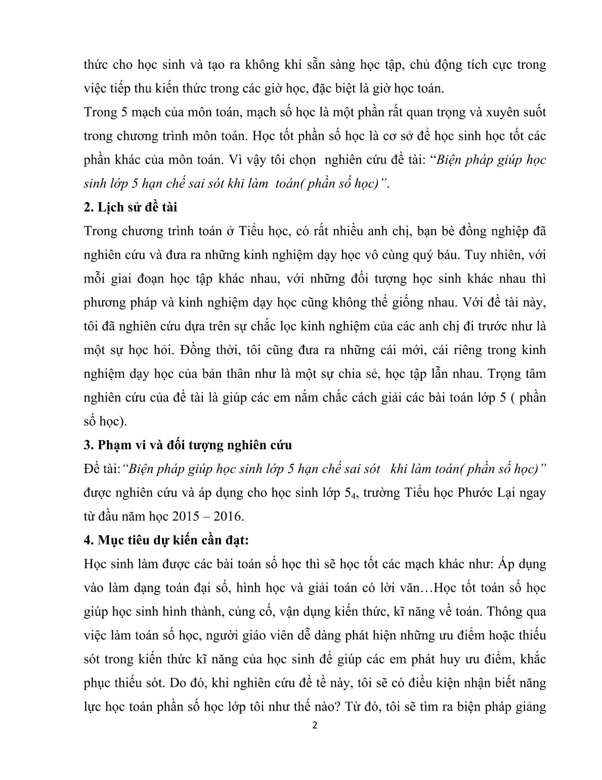 Sáng kiến kinh nghiệm Biện pháp giúp học sinh Lớp Năm hạn chế sai sót khi làm toán (Phần số học) trang 2 Sáng kiến kinh nghiệm Biện pháp giúp học sinh Lớp Năm hạn chế sai sót khi làm toán (Phần số học) trang 2