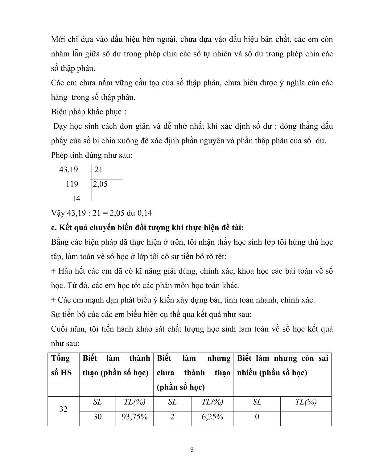 Sáng kiến kinh nghiệm Biện pháp giúp học sinh Lớp Năm hạn chế sai sót khi làm toán (Phần số học) trang 9 Sáng kiến kinh nghiệm Biện pháp giúp học sinh Lớp Năm hạn chế sai sót khi làm toán (Phần số học) trang 9