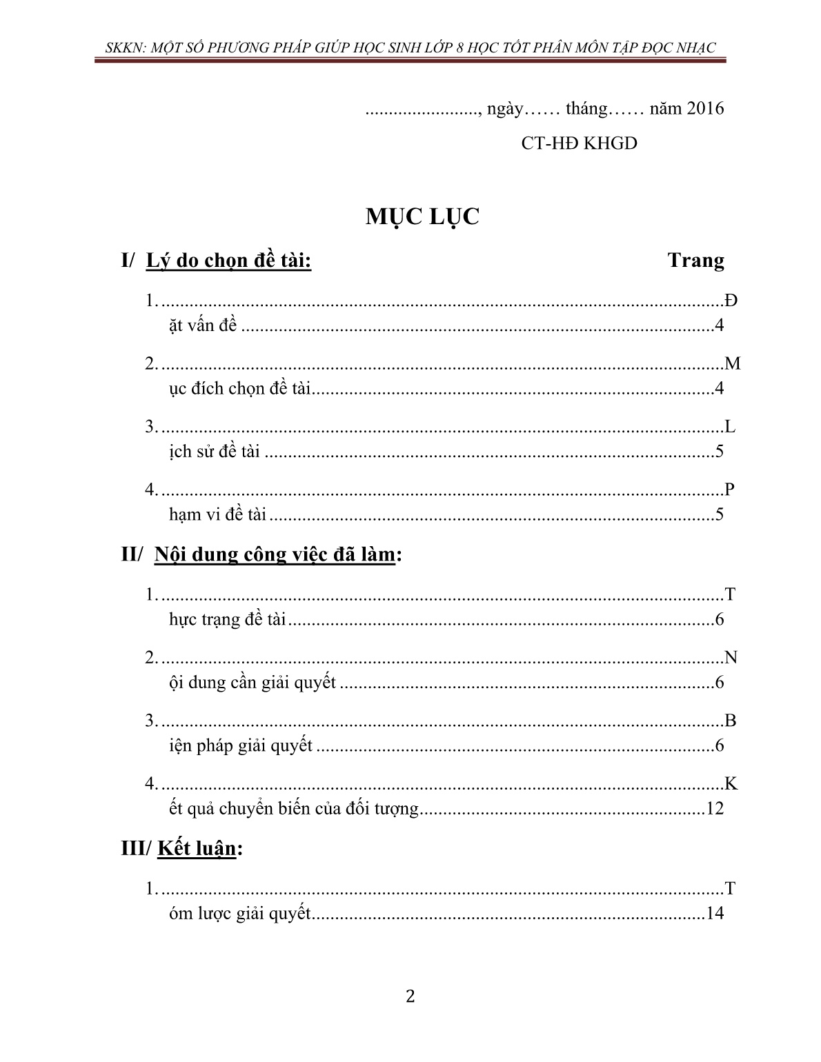Sáng kiến kinh nghiệm Một số phương pháp giúp học sinh Lớp 8 học tốt phân môn Tập đọc nhạc trang 2 Sáng kiến kinh nghiệm Một số phương pháp giúp học sinh Lớp 8 học tốt phân môn Tập đọc nhạc trang 2