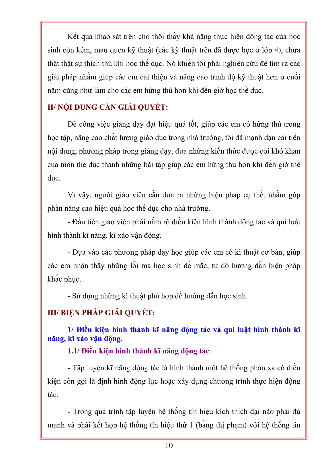 Sáng kiến kinh nghiệm Một số biện pháp giúp học sinh học tốt môn thể thao tự chọn - Đá cầu trang 6 Sáng kiến kinh nghiệm Một số biện pháp giúp học sinh học tốt môn thể thao tự chọn - Đá cầu trang 6