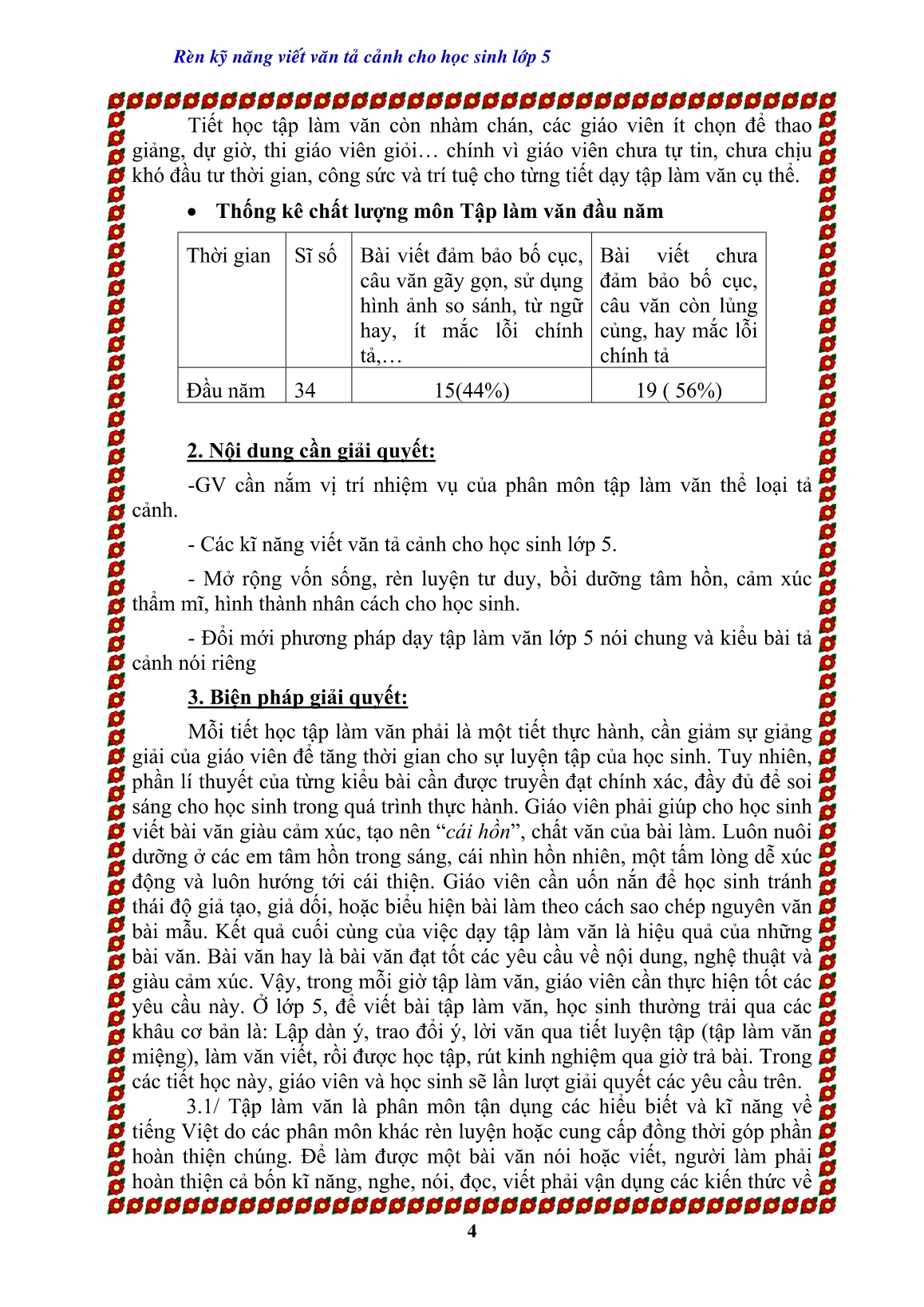 Sáng kiến kinh nghiệm Rèn kỹ năng viết văn tả cảnh cho học sinh Lớp 5 trang 4 Sáng kiến kinh nghiệm Rèn kỹ năng viết văn tả cảnh cho học sinh Lớp 5 trang 4