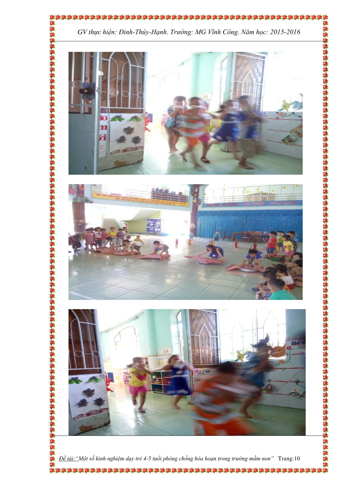 Sáng kiến kinh nghiệm Một số kinh nghiệm dạy trẻ 4-5 tuổi phòng chống hỏa hoạn trong trường mầm non trang 10 Sáng kiến kinh nghiệm Một số kinh nghiệm dạy trẻ 4-5 tuổi phòng chống hỏa hoạn trong trường mầm non trang 10