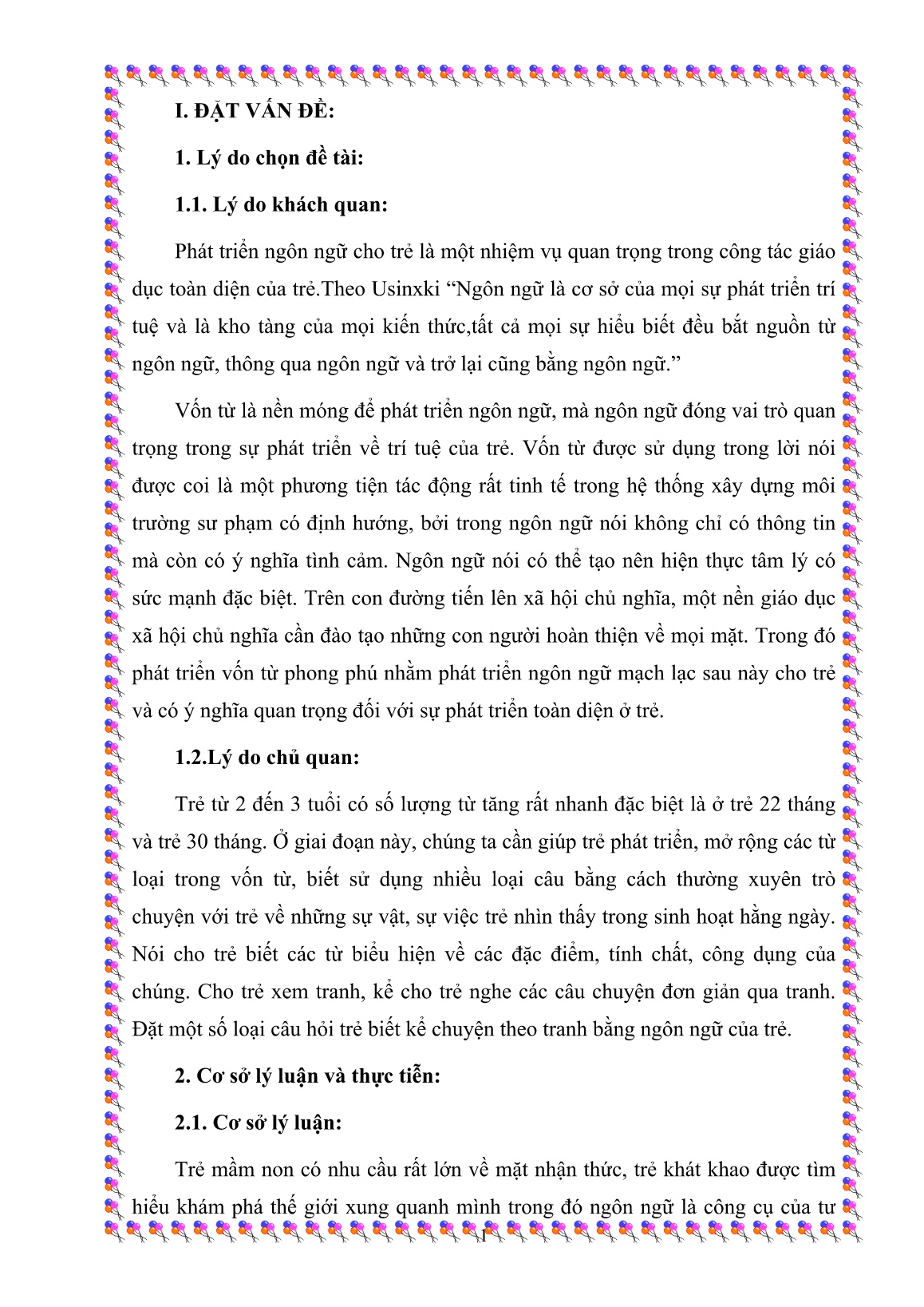 Sáng kiến kinh nghiệm Một số biện pháp giúp trẻ phát triển vốn từ (2-3 tuổi) trang 1 Sáng kiến kinh nghiệm Một số biện pháp giúp trẻ phát triển vốn từ (2-3 tuổi) trang 1
