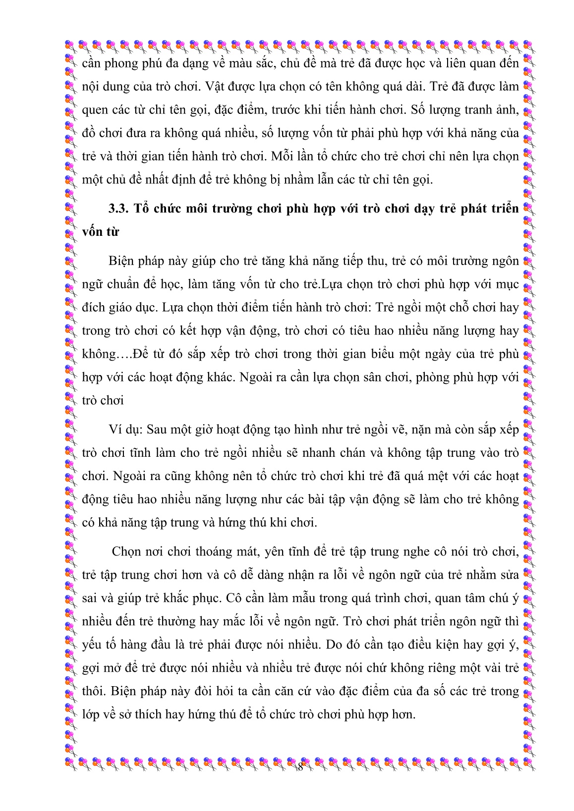 Sáng kiến kinh nghiệm Một số biện pháp giúp trẻ phát triển vốn từ (2-3 tuổi) trang 8 Sáng kiến kinh nghiệm Một số biện pháp giúp trẻ phát triển vốn từ (2-3 tuổi) trang 8