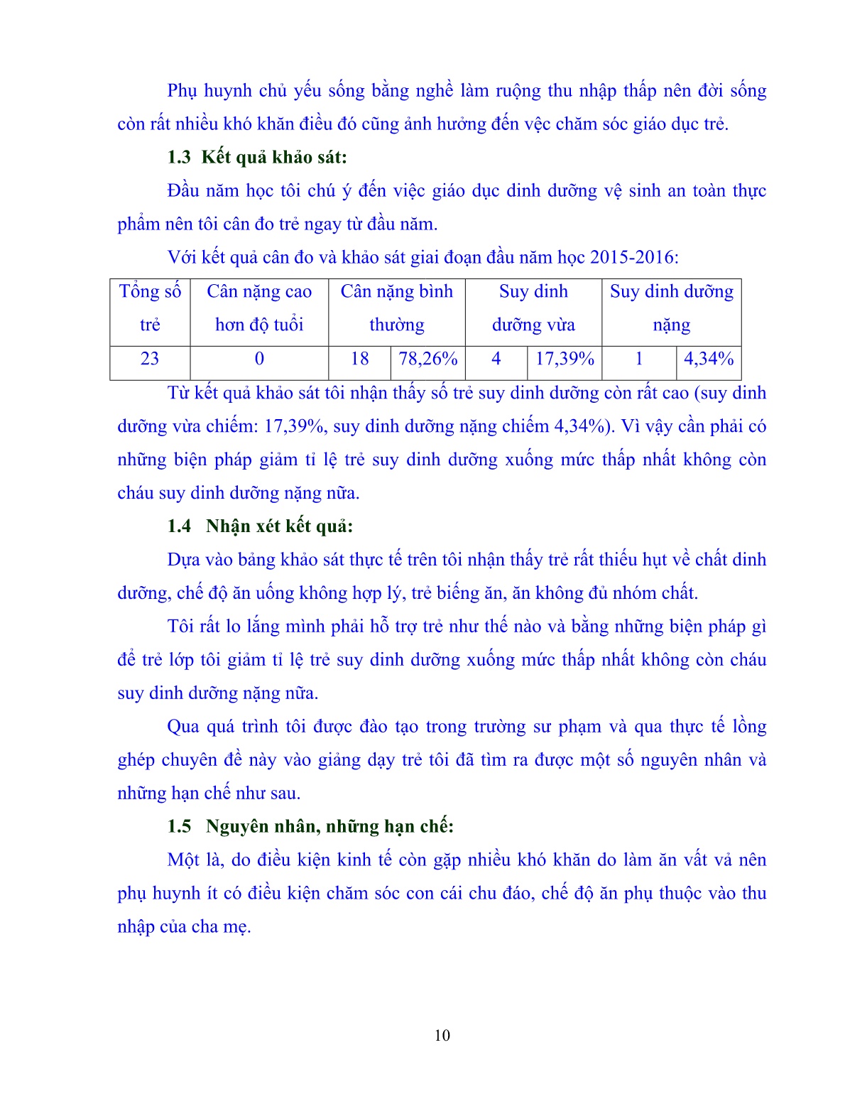 Sáng kiến kinh nghiệm Một số biện pháp nhằm giảm tỉ lệ suy dinh dưỡng cho trẻ mẫu giáo trong trường mầm non trang 10 Sáng kiến kinh nghiệm Một số biện pháp nhằm giảm tỉ lệ suy dinh dưỡng cho trẻ mẫu giáo trong trường mầm non trang 10