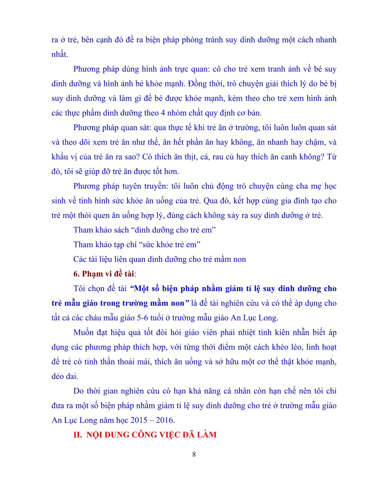 Sáng kiến kinh nghiệm Một số biện pháp nhằm giảm tỉ lệ suy dinh dưỡng cho trẻ mẫu giáo trong trường mầm non trang 8 Sáng kiến kinh nghiệm Một số biện pháp nhằm giảm tỉ lệ suy dinh dưỡng cho trẻ mẫu giáo trong trường mầm non trang 8