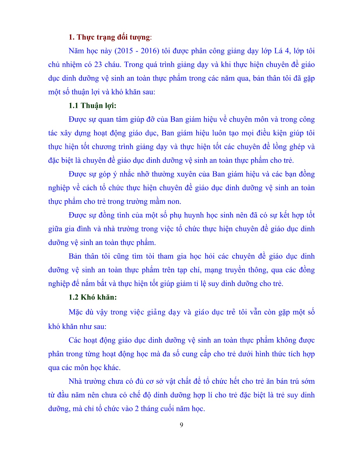 Sáng kiến kinh nghiệm Một số biện pháp nhằm giảm tỉ lệ suy dinh dưỡng cho trẻ mẫu giáo trong trường mầm non trang 9 Sáng kiến kinh nghiệm Một số biện pháp nhằm giảm tỉ lệ suy dinh dưỡng cho trẻ mẫu giáo trong trường mầm non trang 9