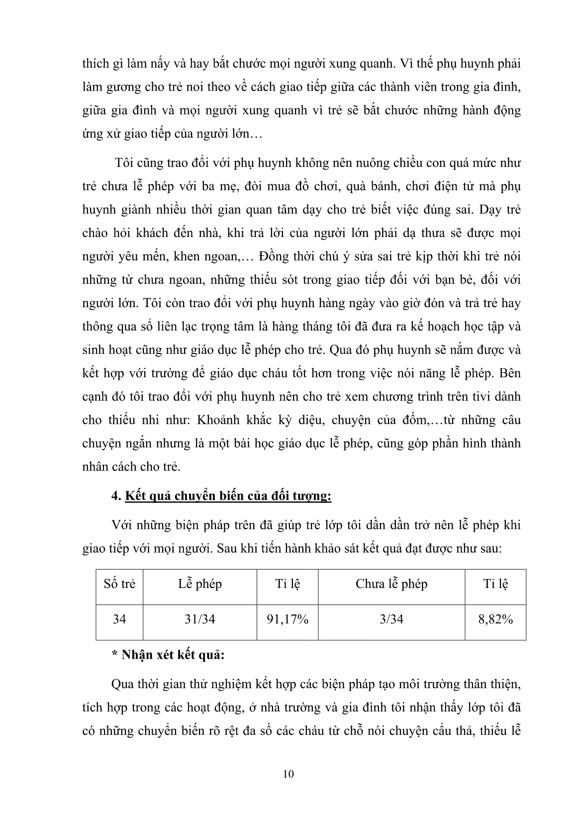 Sáng kiến kinh nghiệm Một số biện pháp giúp trẻ mẫu giáo bé lễ phép trong giao tiếp trang 10 Sáng kiến kinh nghiệm Một số biện pháp giúp trẻ mẫu giáo bé lễ phép trong giao tiếp trang 10