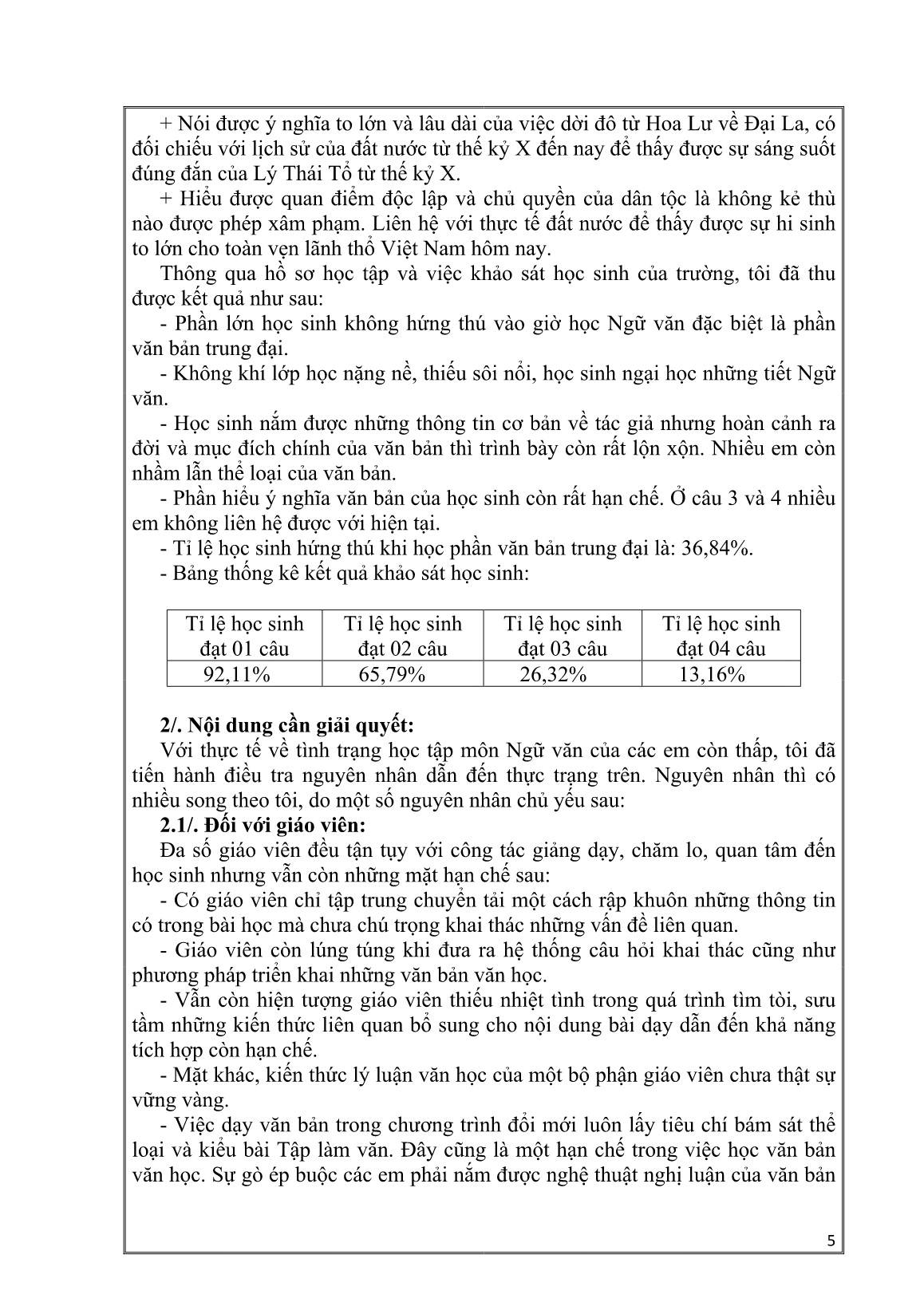SKKN Một số giải pháp nâng cao chất lượng giảng dạy Ngữ văn 8 phần văn bản Trung đại bằng cách tích hợp kiến thức liên môn trong dạy-học trang 5 SKKN Một số giải pháp nâng cao chất lượng giảng dạy Ngữ văn 8 phần văn bản Trung đại bằng cách tích hợp kiến thức liên môn trong dạy-học trang 5