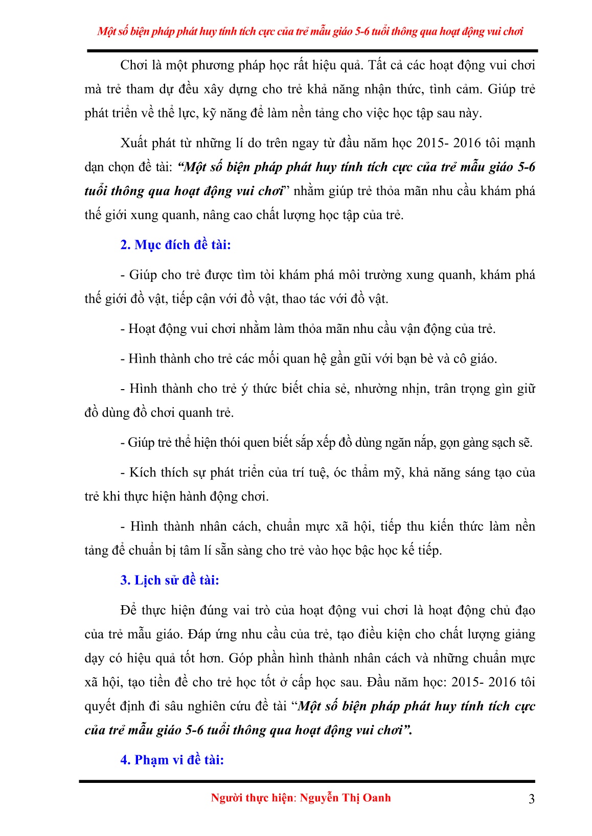 Sáng kiến kinh nghiệm Một số biện pháp phát huy tính tích cực của trẻ mẫu giáo 5-6 tuổi thông qua hoạt động vui chơi trang 3 Sáng kiến kinh nghiệm Một số biện pháp phát huy tính tích cực của trẻ mẫu giáo 5-6 tuổi thông qua hoạt động vui chơi trang 3