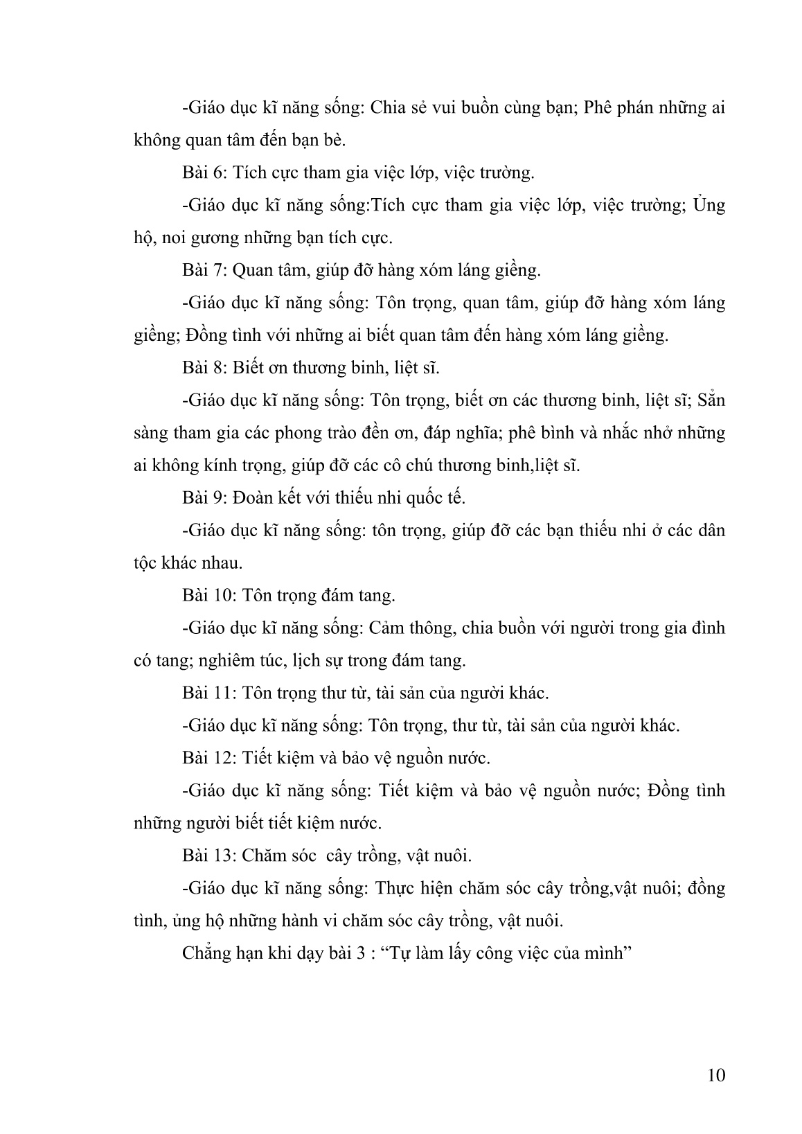 Sáng kiến kinh nghiệm Một vài kinh nghiệm giáo dục kỹ năng sống cho học sinh qua môn Đạo đức Lớp 3 trang 10 Sáng kiến kinh nghiệm Một vài kinh nghiệm giáo dục kỹ năng sống cho học sinh qua môn Đạo đức Lớp 3 trang 10