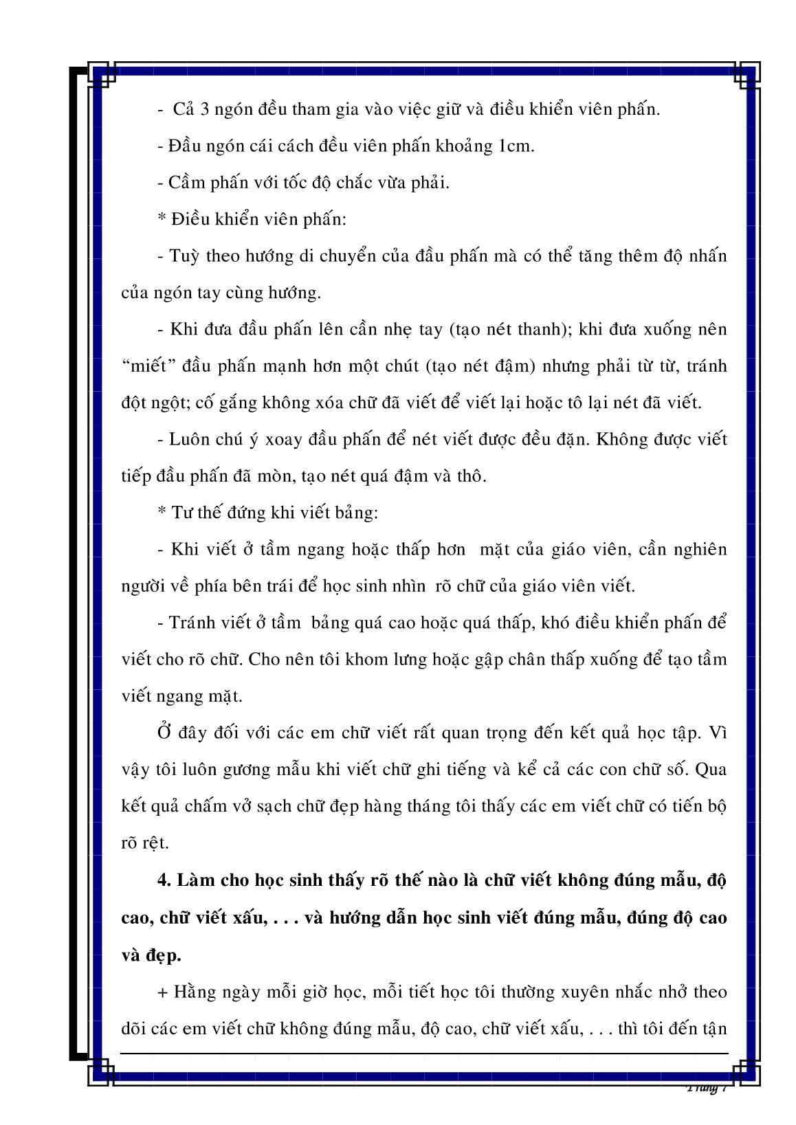 Biện pháp Rèn chữ viết cho học sinh Lớp 5 trường Tiểu học Bình Trình Đông trang 7 Biện pháp Rèn chữ viết cho học sinh Lớp 5 trường Tiểu học Bình Trình Đông trang 7