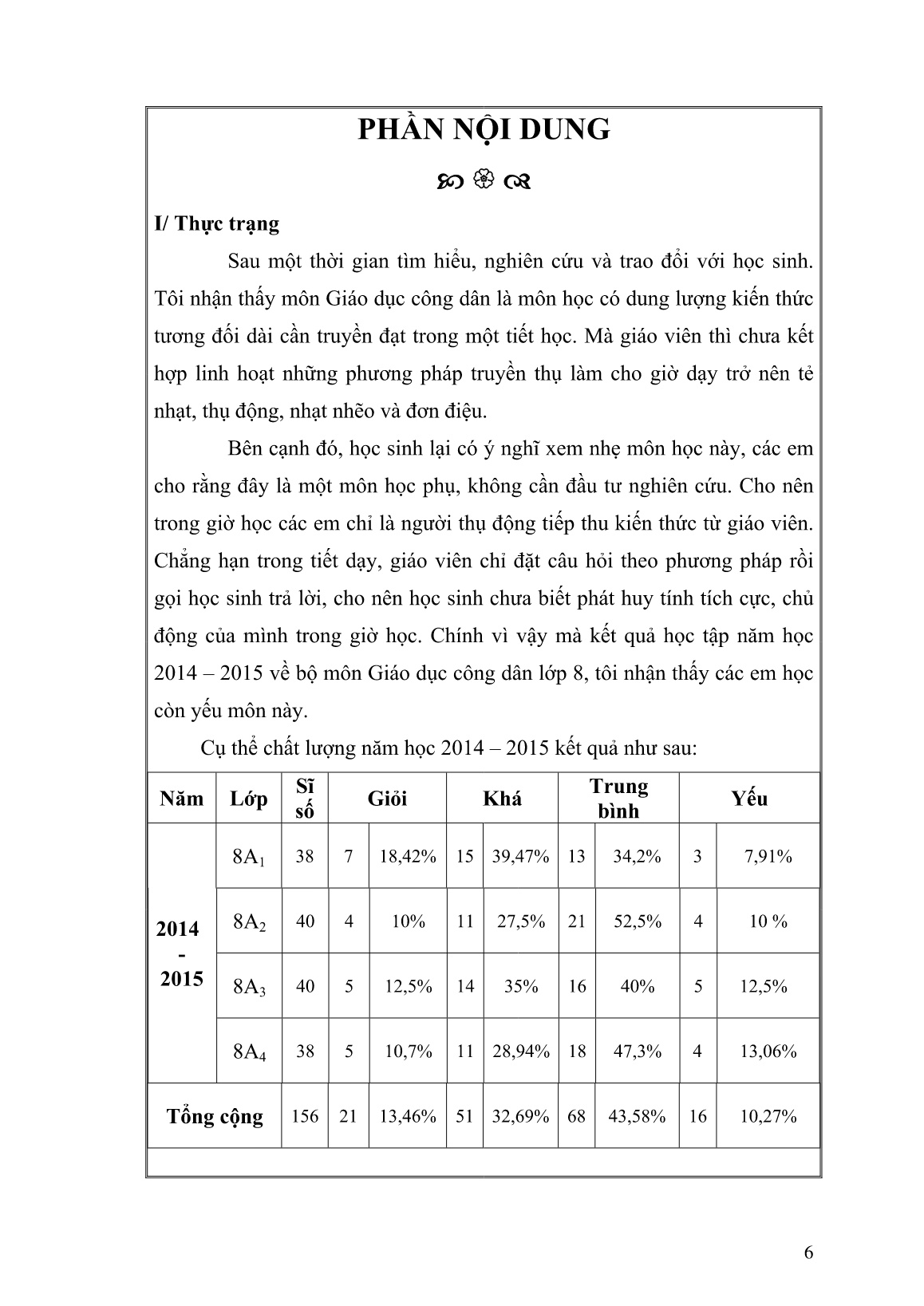 Sáng kiến kinh nghiệm Một số giải pháp giúp học sinh Lớp 8 học tốt môn Giáo dục công dân trang 6 Sáng kiến kinh nghiệm Một số giải pháp giúp học sinh Lớp 8 học tốt môn Giáo dục công dân trang 6