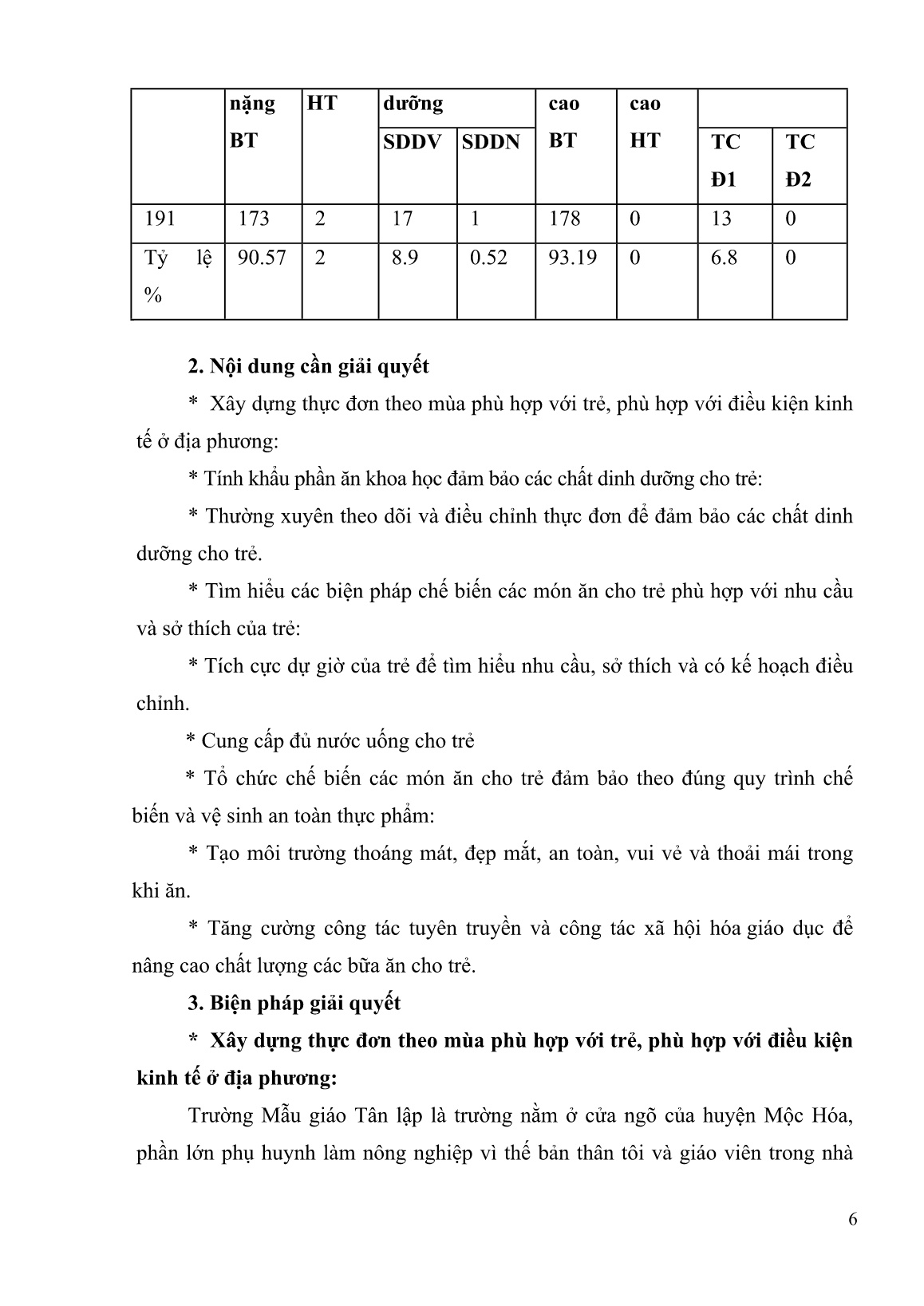 Sáng kiến kinh nghiệm Một số biện pháp giảm tỷ lệ trẻ suy dinh dưỡng trong trường trang 10 Sáng kiến kinh nghiệm Một số biện pháp giảm tỷ lệ trẻ suy dinh dưỡng trong trường trang 10