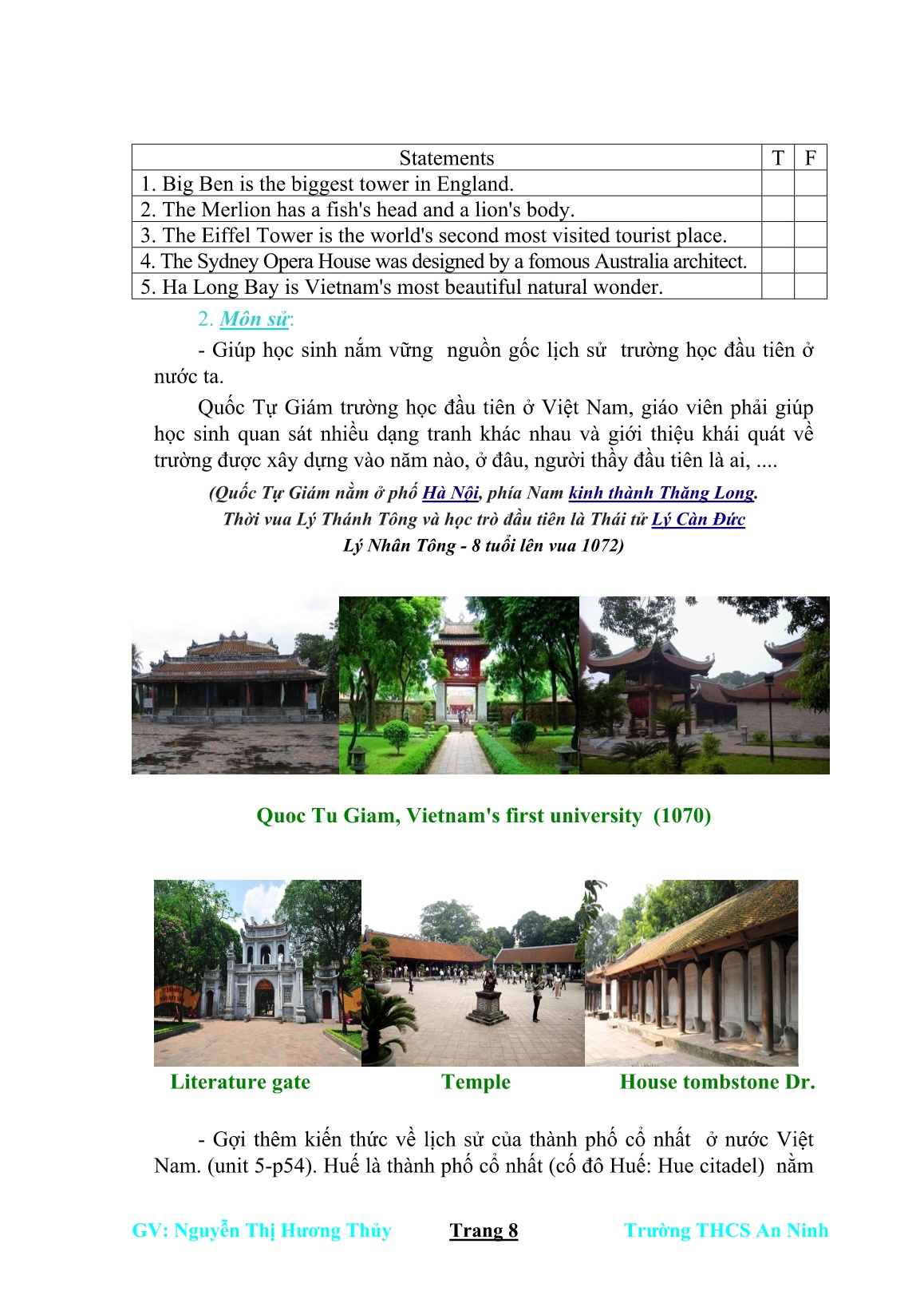 Sáng kiến kinh nghiệm Vận dụng kiến thức liên môn giúp học sinh học tốt Tiếng Anh 6 chương trình thí điểm trang 8 Sáng kiến kinh nghiệm Vận dụng kiến thức liên môn giúp học sinh học tốt Tiếng Anh 6 chương trình thí điểm trang 8
