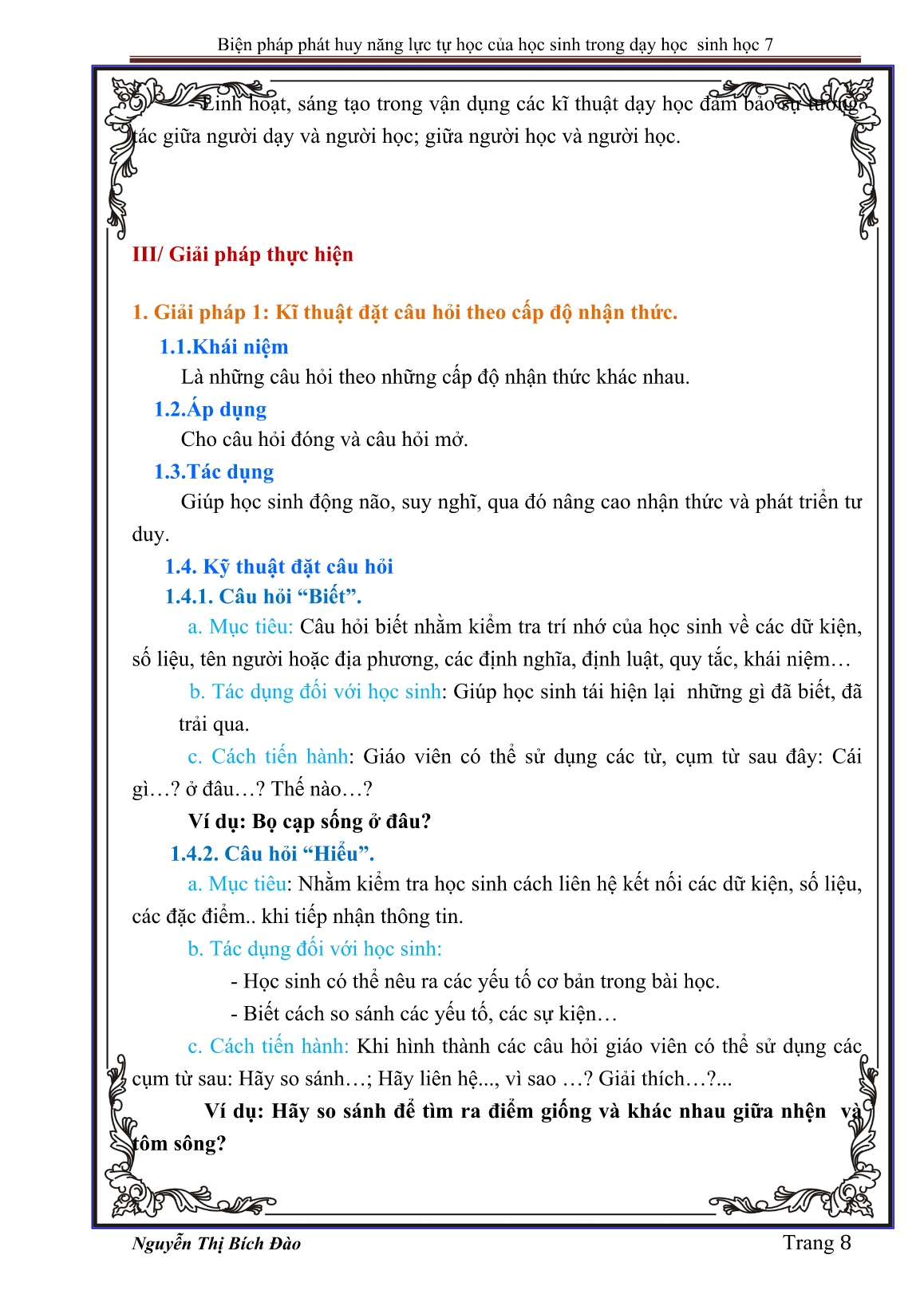 Sáng kiến kinh nghiệm Biện pháp phát huy năng lực tự học của học sinh trong dạy học Sinh học 7 trang 8 Sáng kiến kinh nghiệm Biện pháp phát huy năng lực tự học của học sinh trong dạy học Sinh học 7 trang 8