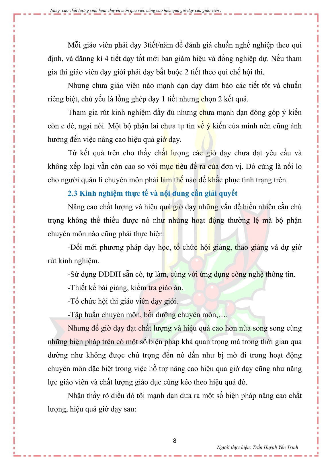 SKKN Một số biện pháp nâng cao chất lượng sinh hoạt chuyên môn qua việc nâng cao hiệu quả giờ dạy cho giáo viên tiểu học trang 8 SKKN Một số biện pháp nâng cao chất lượng sinh hoạt chuyên môn qua việc nâng cao hiệu quả giờ dạy cho giáo viên tiểu học trang 8