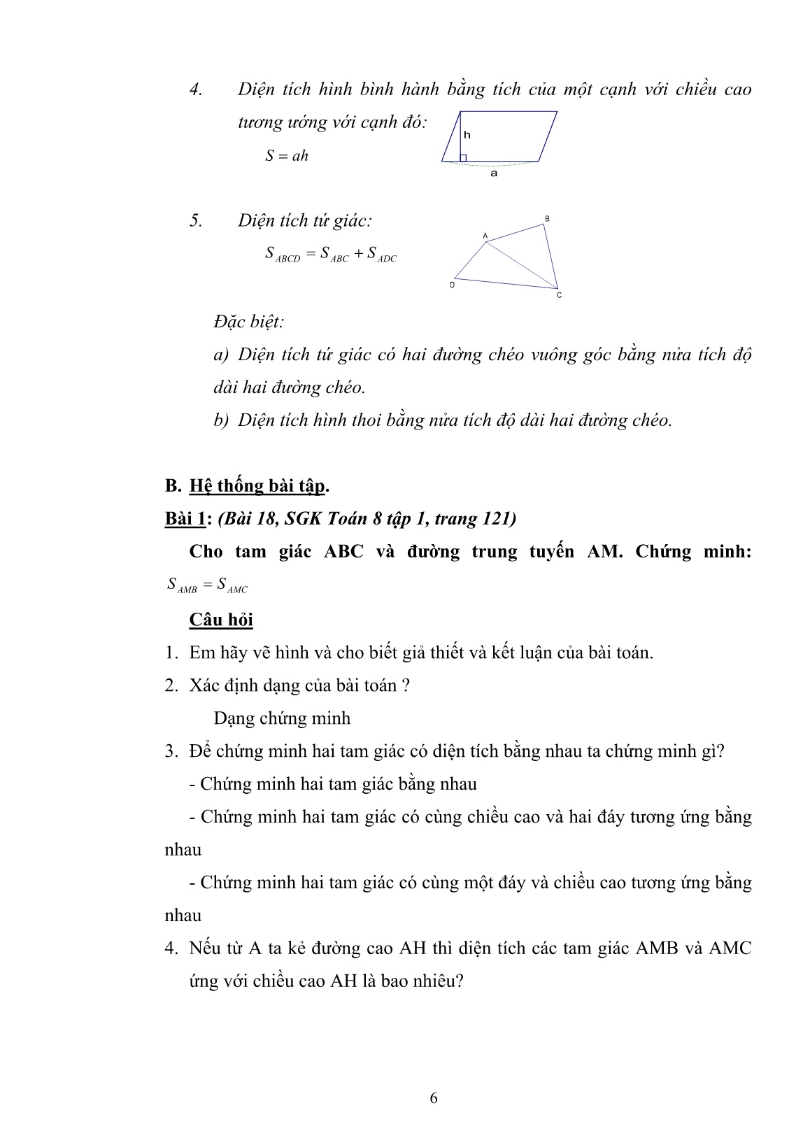 SKKN Phát triển năng lực tư duy cho học sinh thông qua dạy học chủ đề: Diện tích tam giác và hệ thức lượng trong tam giác vuông trang 6 SKKN Phát triển năng lực tư duy cho học sinh thông qua dạy học chủ đề: Diện tích tam giác và hệ thức lượng trong tam giác vuông trang 6