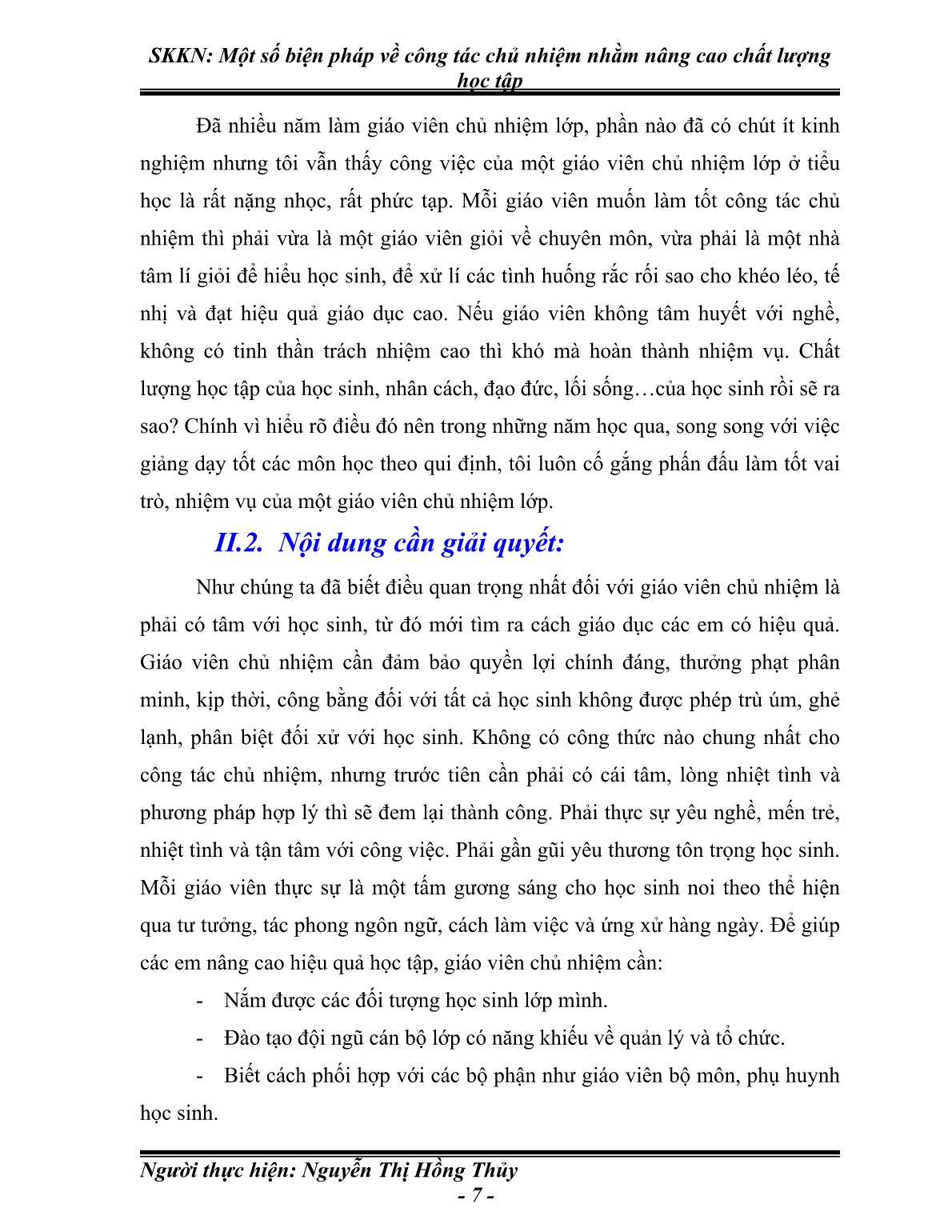 Sáng kiến kinh nghiệm Một số biện pháp về công tác chủ nhiệm nhằm nâng cao chất lượng học tập trang 7 Sáng kiến kinh nghiệm Một số biện pháp về công tác chủ nhiệm nhằm nâng cao chất lượng học tập trang 7