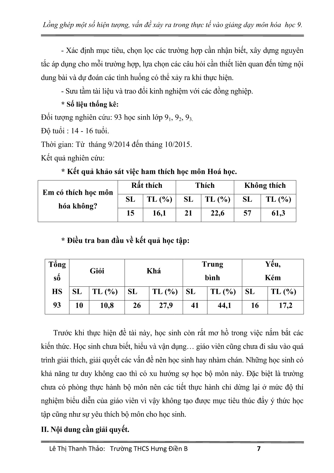 Sáng kiến kinh nghiệm Lồng ghép một số hiện tượng, vấn đề xảy ra trong thực tế vào giảng dạy môn Hóa học 9 trang 8 Sáng kiến kinh nghiệm Lồng ghép một số hiện tượng, vấn đề xảy ra trong thực tế vào giảng dạy môn Hóa học 9 trang 8