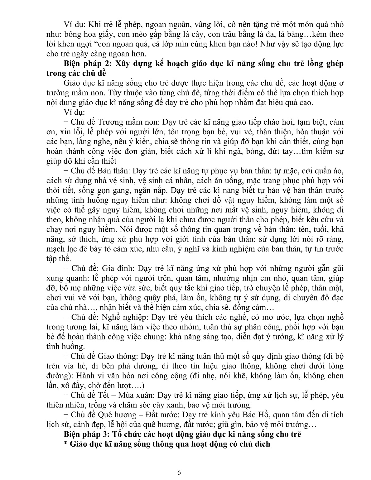 SKKN Một số biện pháp giáo dục kĩ năng sống cho trẻ mẫu giáo 3 tuổi nhằm nâng cao chất lượng giáo dục trang 6