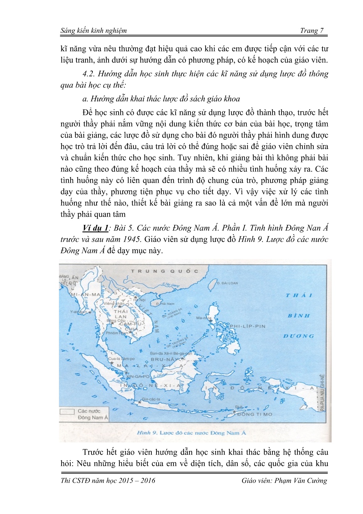 Sáng kiến kinh nghiệm Rèn luyện cho học sinh kỹ năng khai thác kênh hình sách giáo khoa Lịch sử 9 trang 7