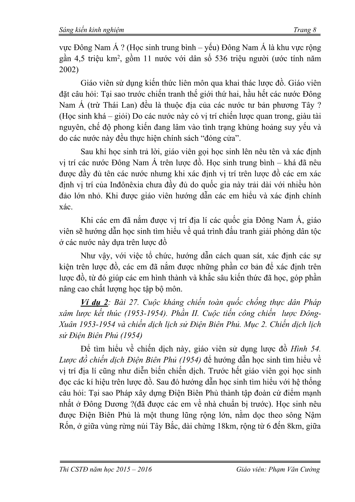 Sáng kiến kinh nghiệm Rèn luyện cho học sinh kỹ năng khai thác kênh hình sách giáo khoa Lịch sử 9 trang 8