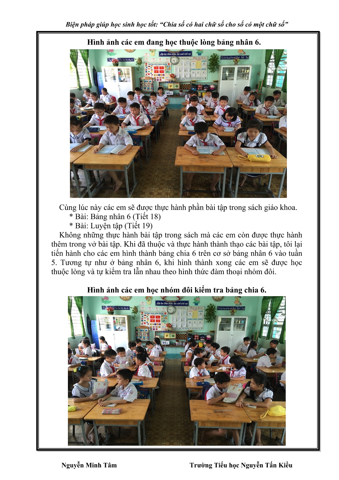 Sáng kiến kinh nghiệm Biện pháp giúp học sinh học tốt: Chia số có hai chữ số cho số có một chữ số trang 6