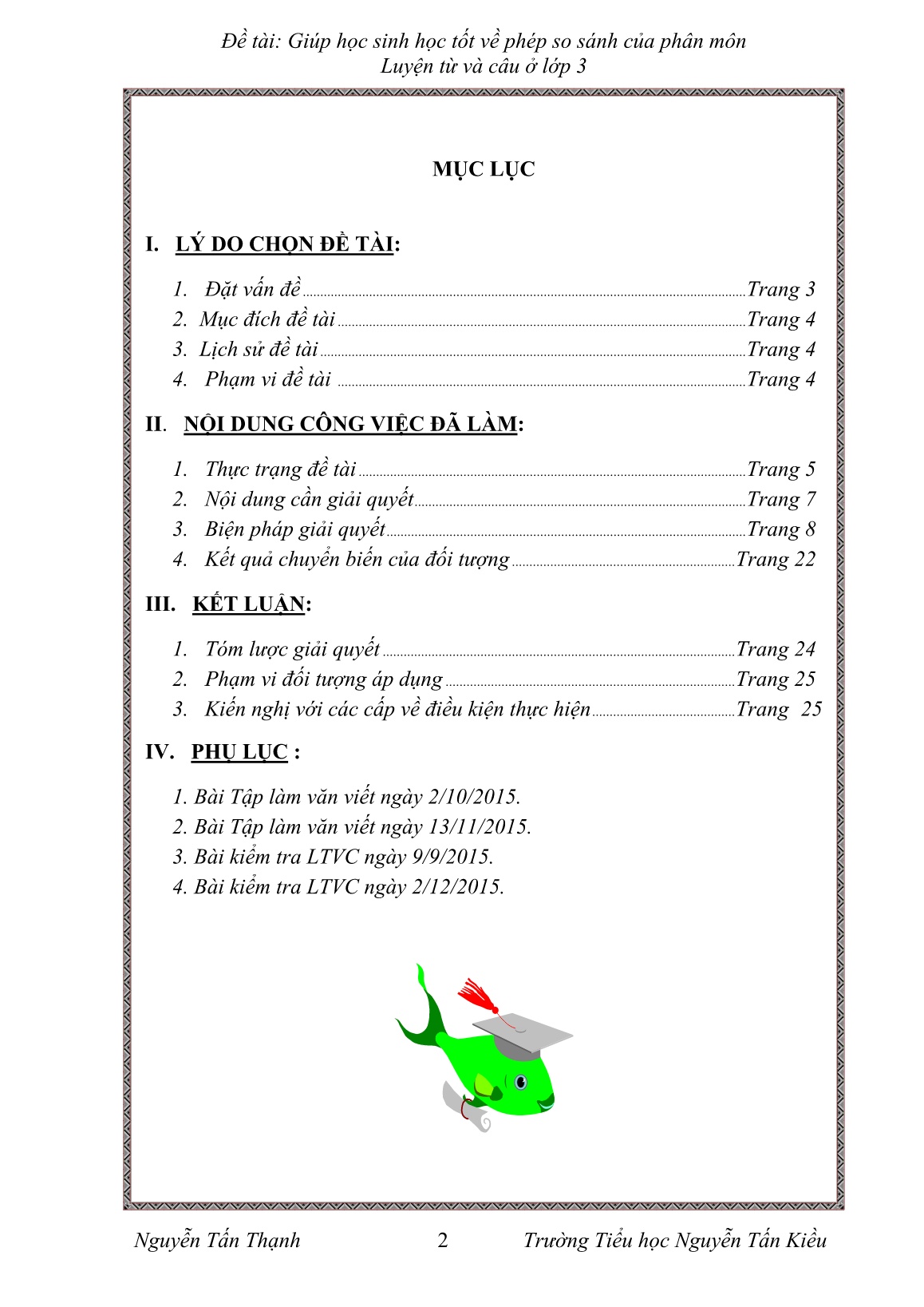 Sáng kiến kinh nghiệm Giúp học sinh học tốt về phép so sánh của phân môn Luyện từ và câu ở Lớp 3 trang 2