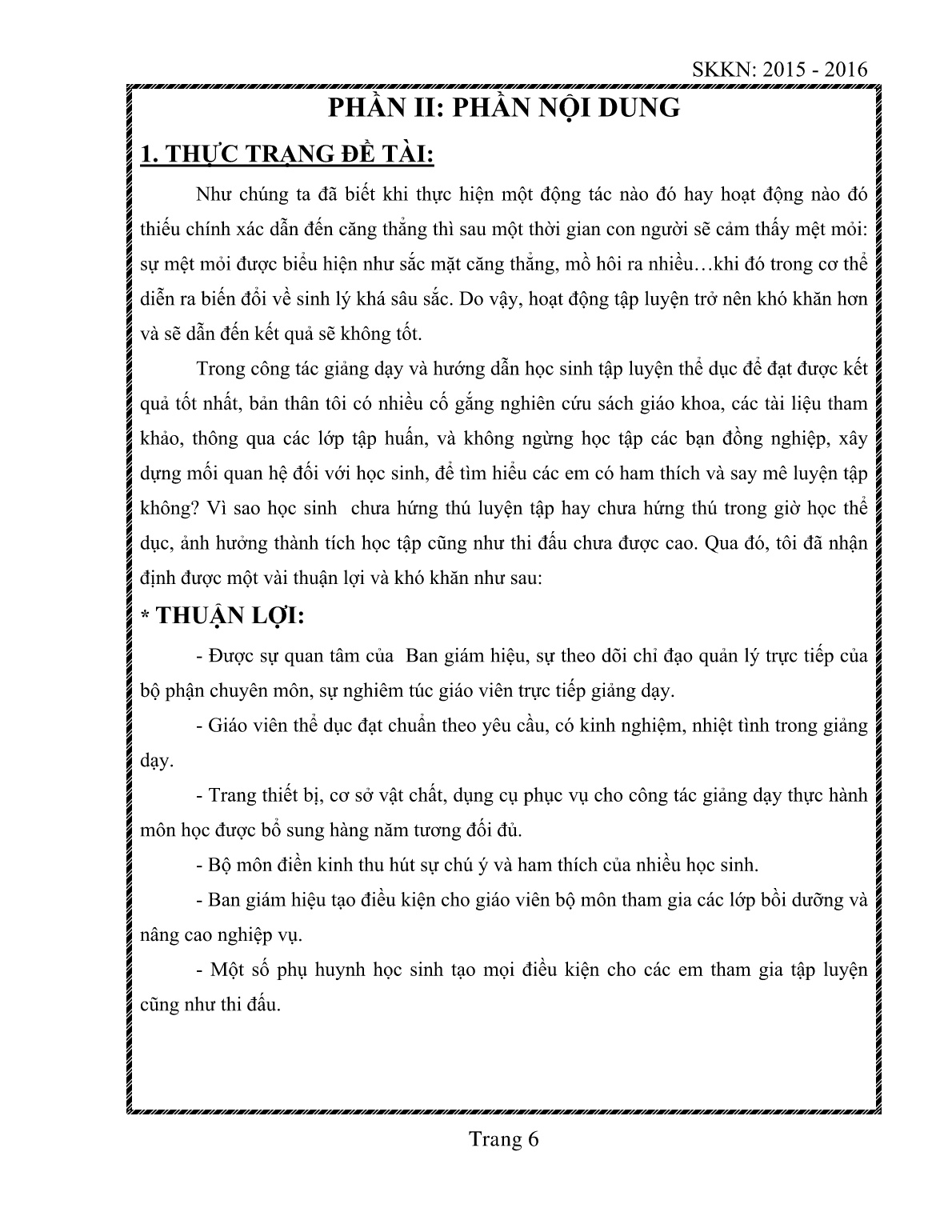 Sáng kiến kinh nghiệm Phương pháp bồi dưỡng học sinh giỏi về môn Điền Kinh trang 6