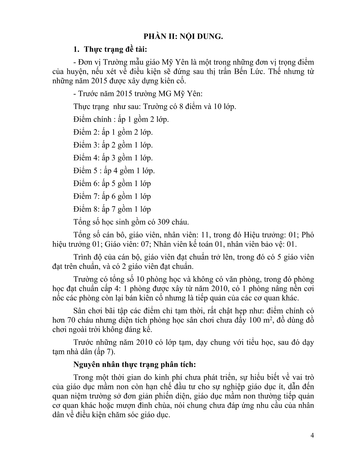 Sáng kiến kinh nghiệm Một vài biện pháp tham mưu của Hiệu trưởng về việc xây dựng củng cố đội ngũ trang 4