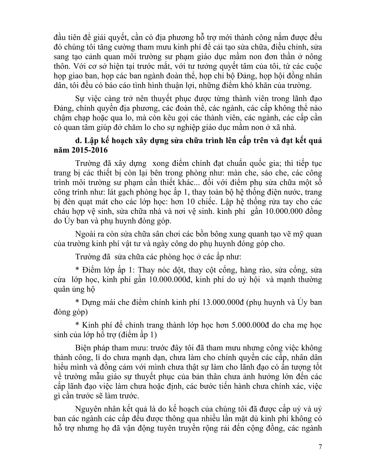 Sáng kiến kinh nghiệm Một vài biện pháp tham mưu của Hiệu trưởng về việc xây dựng củng cố đội ngũ trang 7
