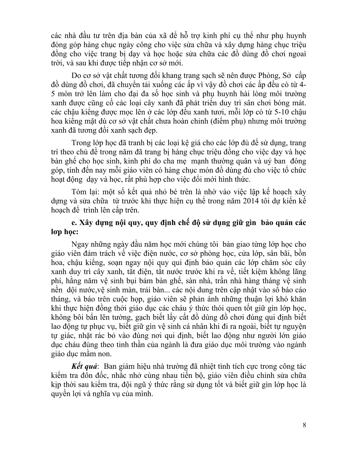 Sáng kiến kinh nghiệm Một vài biện pháp tham mưu của Hiệu trưởng về việc xây dựng củng cố đội ngũ trang 8