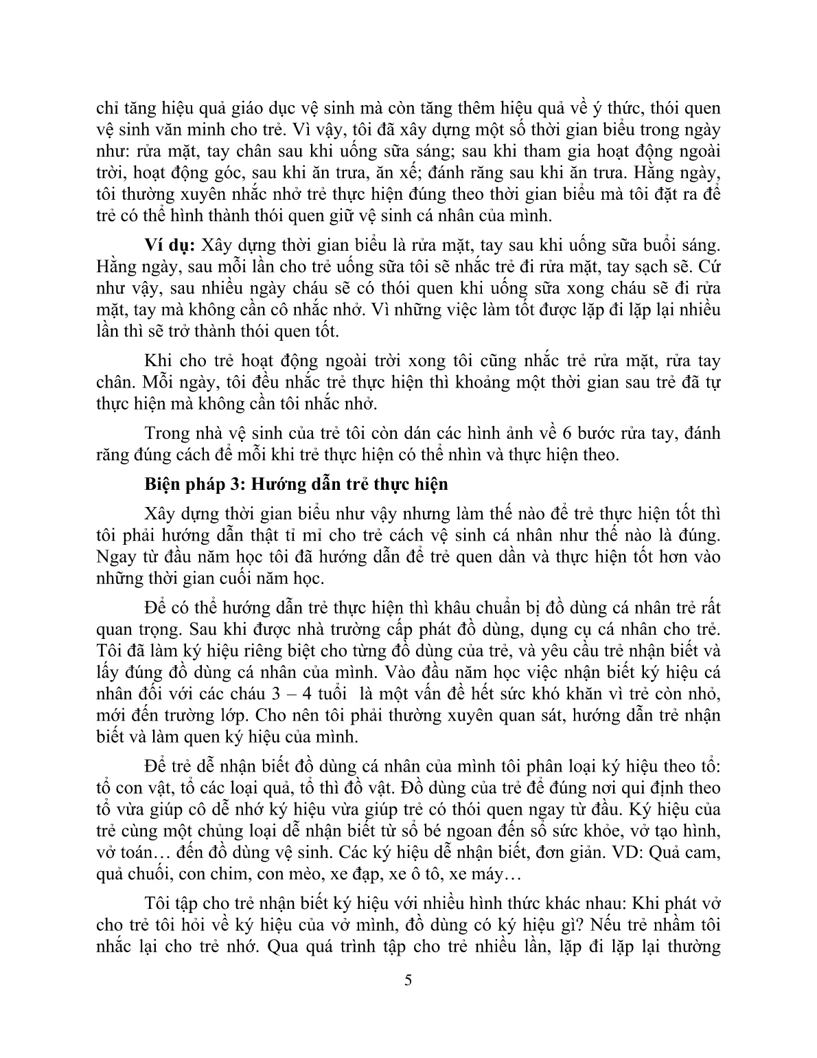 Sáng kiến kinh nghiệm Một số biện pháp giáo dục trẻ 3-4 tuổi giữ gìn vệ sinh thân thể trang 5