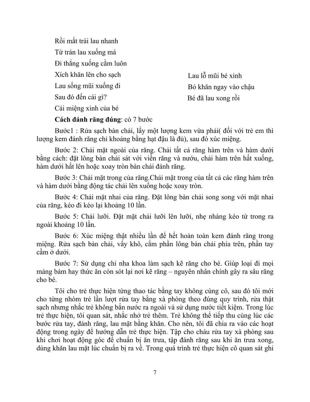 Sáng kiến kinh nghiệm Một số biện pháp giáo dục trẻ 3-4 tuổi giữ gìn vệ sinh thân thể trang 7