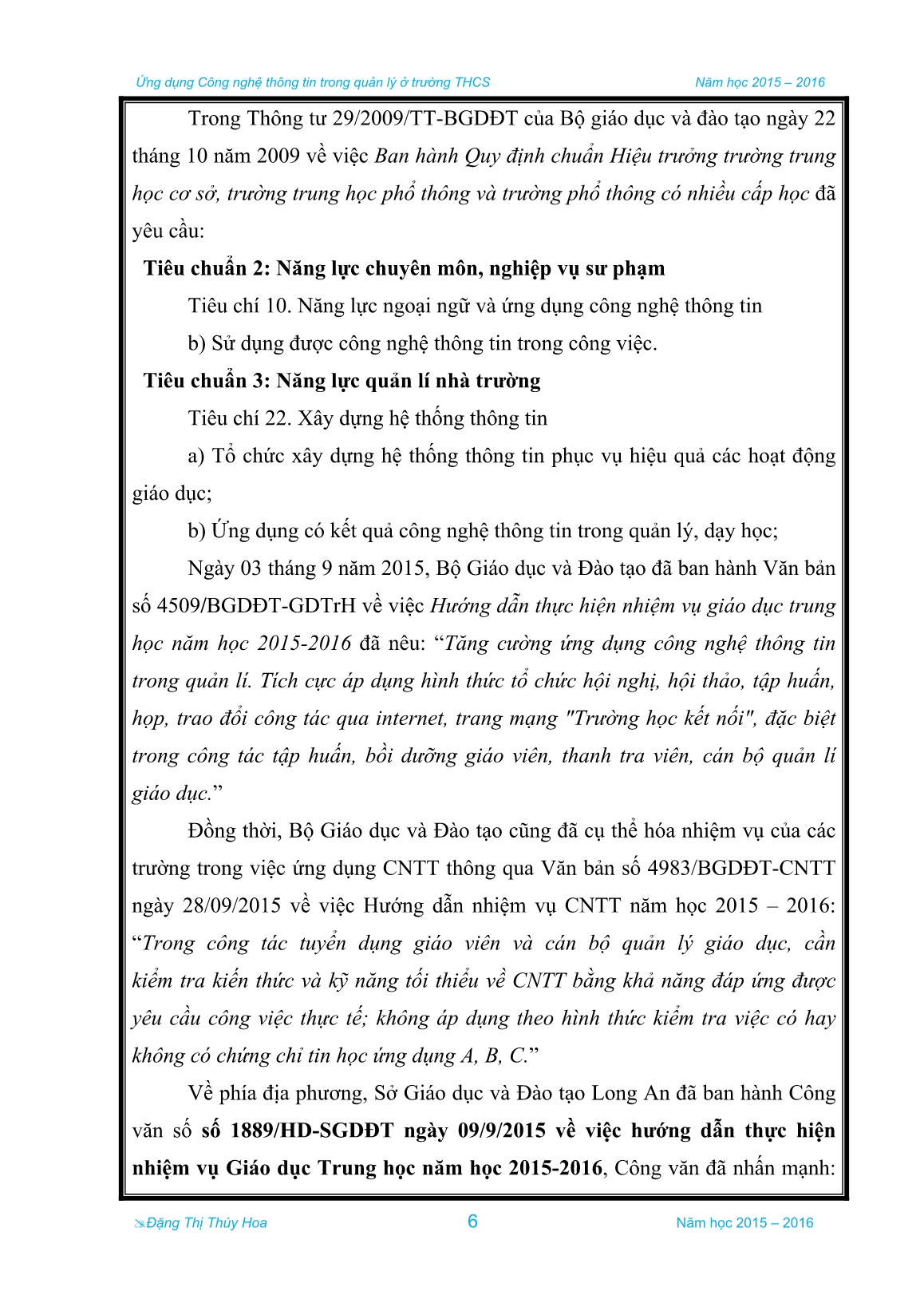 Sáng kiến kinh nghiệm Ứng dụng Công nghệ thông tin trong quản lý ở trường THCS trang 3