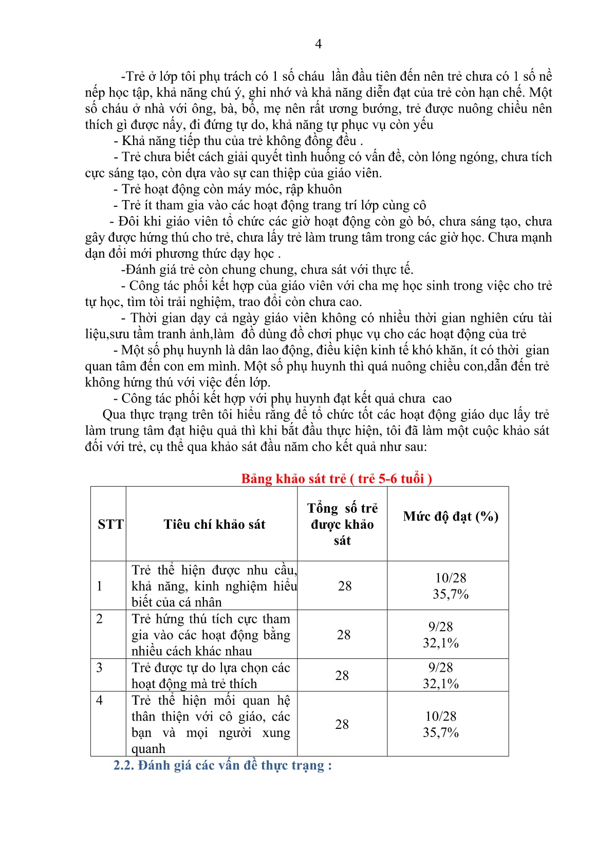 SKKN Một số biện pháp tổ chức các hoạt động giáo dục lấy trẻ làm trung tâm cho trẻ 5-6 tuổi ở trường mầm non trang 4