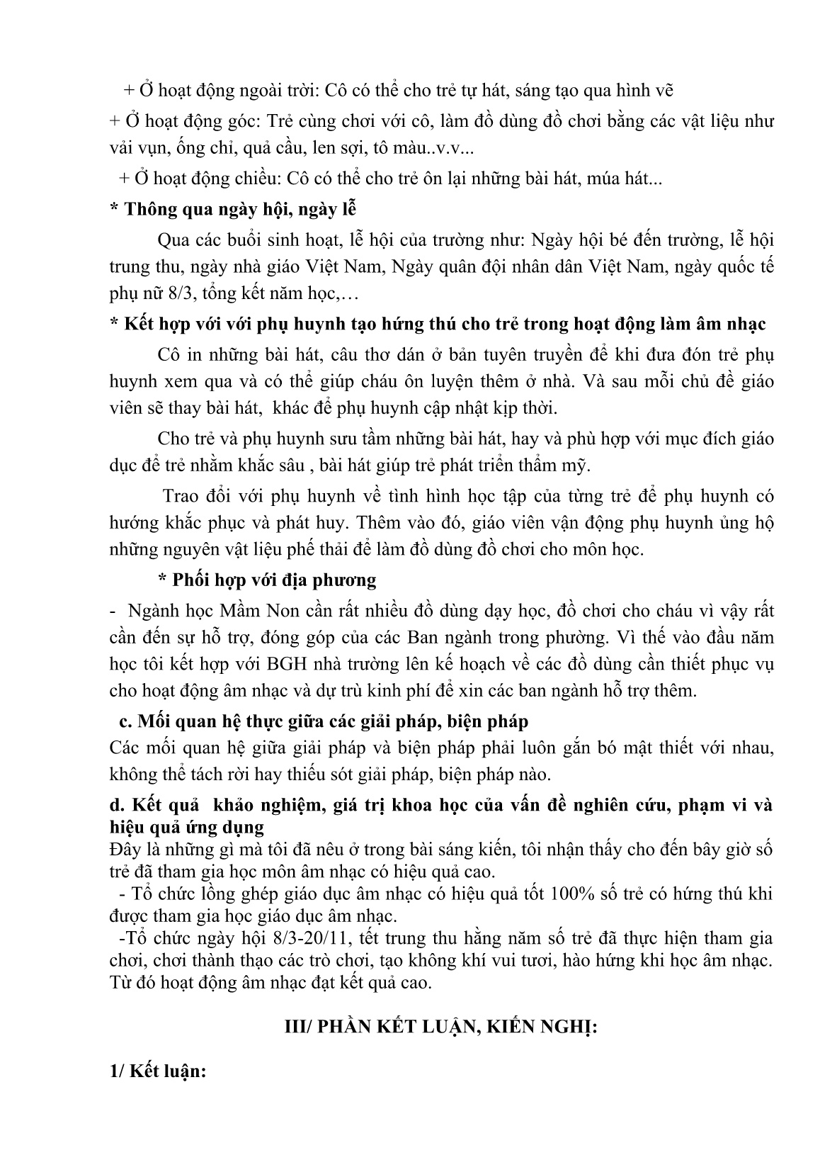 Sáng kiến kinh nghiệm Một số biện pháp nâng cao chất lượng giáo dục âm nhạc cho trẻ 3-4 tuổi ở trường Mầm non trang 8