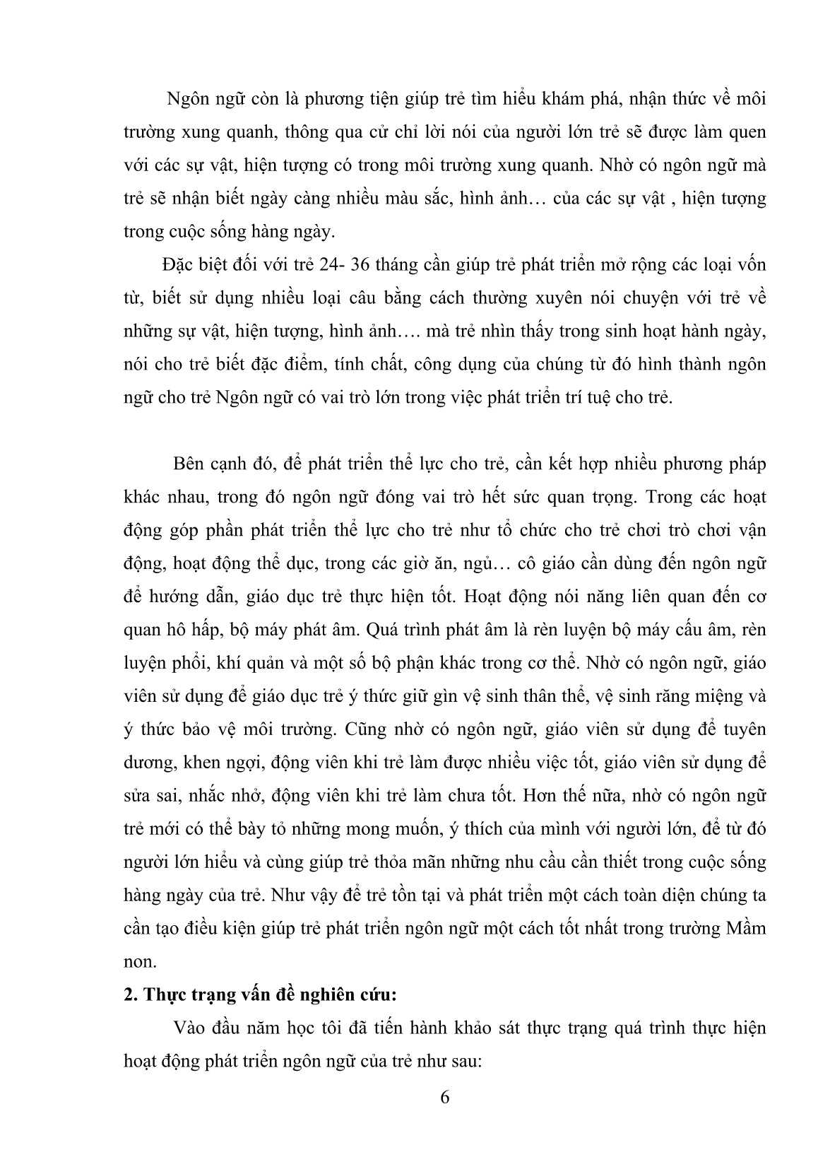 Sáng kiến kinh nghiệm Một số biện pháp giúp trẻ phát triển ngôn ngữ cho trẻ 24-36 tháng tuổi Mầm Non trang 6