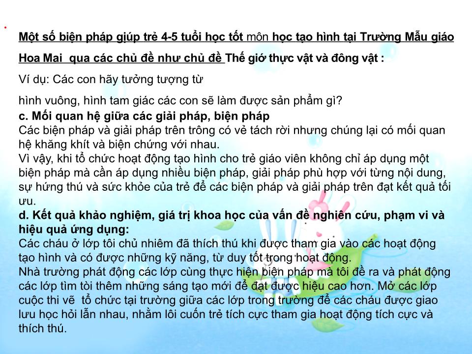 Sáng kiến kinh nghiệm Một số biện pháp giúp trẻ học tốt môn tạo hình 4-5 tuổi trang 7