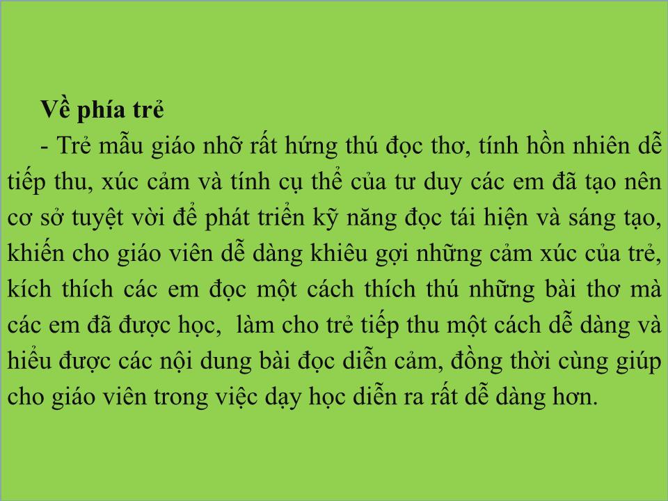 Sáng kiến kinh nghiệm Một số biện pháp giúp trẻ học tốt môn Làm quen văn học 4-5 Tuổi trang 10