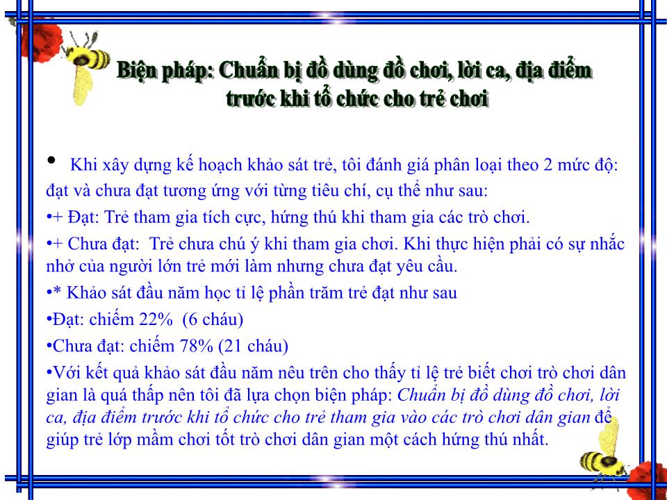 Thuyết trình Sáng kiến kinh nghiệm Biện pháp giáo dục trẻ lớp Lá chơi tốt trò chơi dân gian tại trường mẫu giáo Hoa Mai trang 6