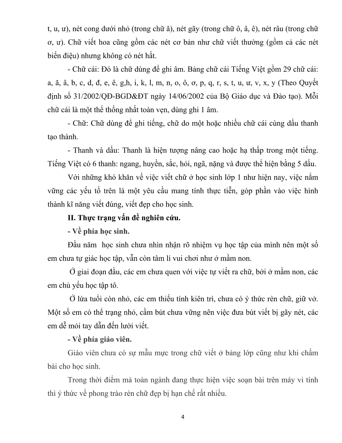 Sáng kiến kinh nghiệm Một số biện pháp rèn chữ đẹp, giữ vở sạch lớp 1A3 trường tiểu học Lê Quý Đôn trang 4