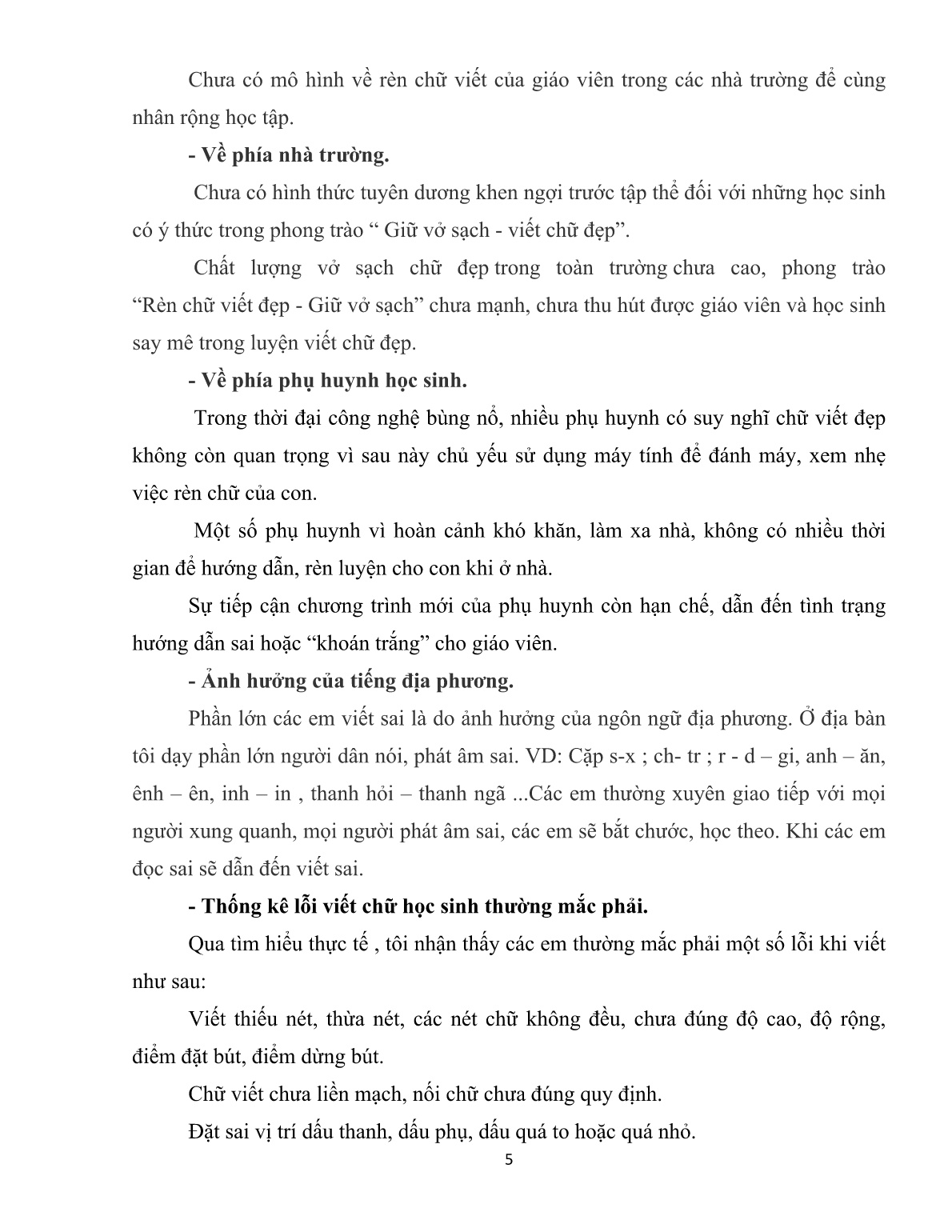 Sáng kiến kinh nghiệm Một số biện pháp rèn chữ đẹp, giữ vở sạch lớp 1A3 trường tiểu học Lê Quý Đôn trang 5